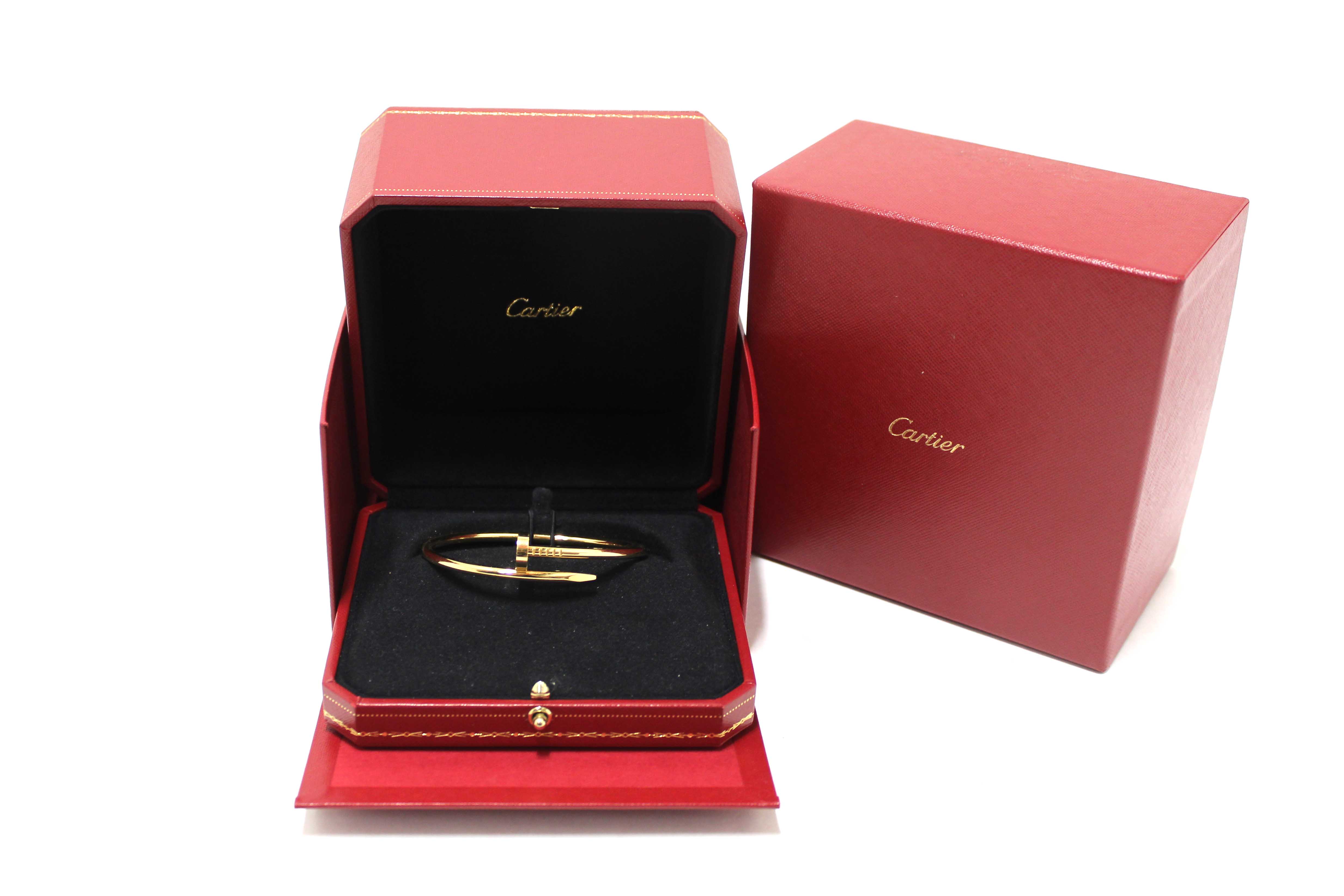Authentic Cartier 18K Yellow Gold Classic ModelJuste Un Clou Bracelet Size 18
