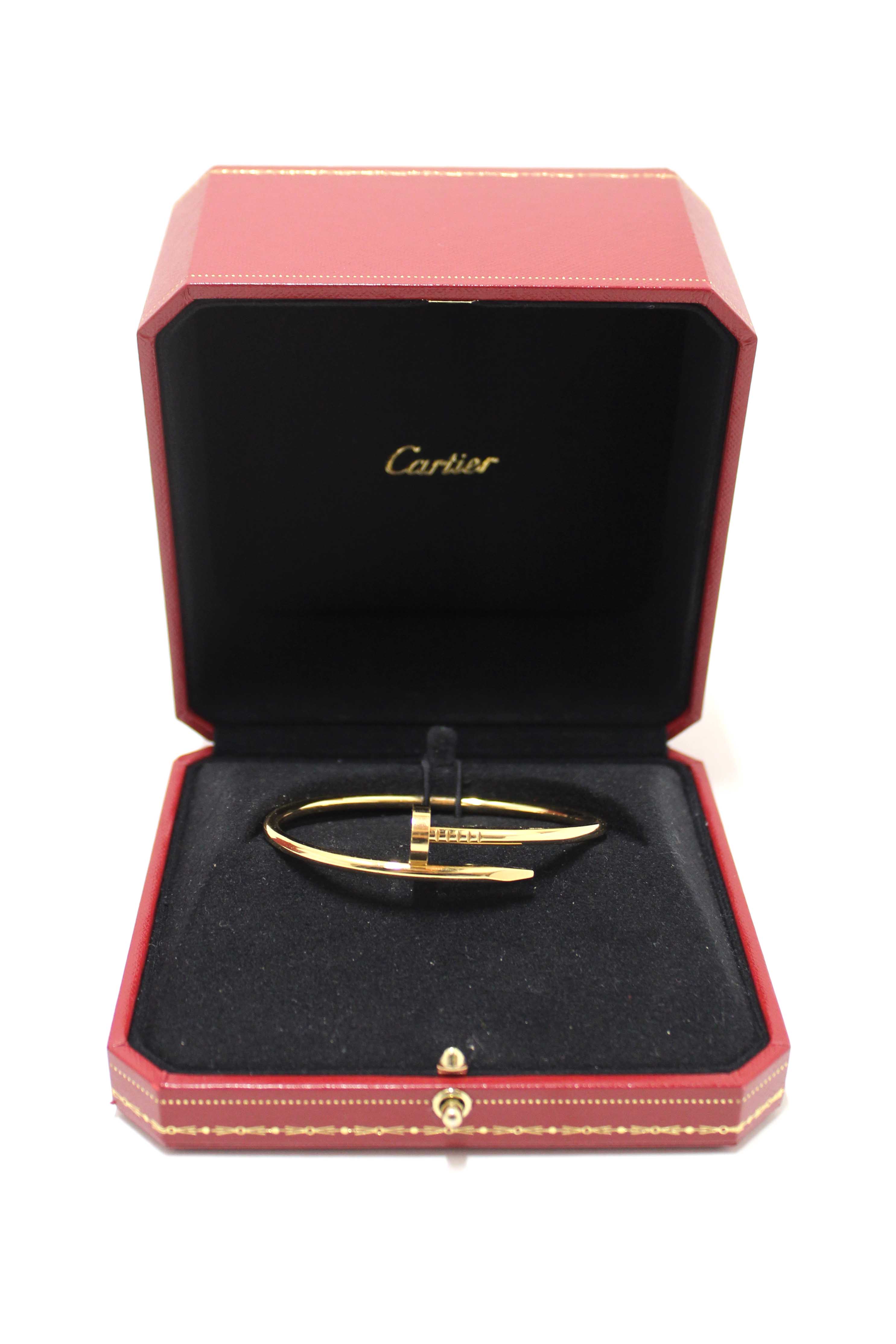 Authentic Cartier 18K Yellow Gold Classic ModelJuste Un Clou Bracelet Size 18