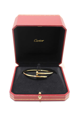 Authentic Cartier 18K Yellow Gold Classic ModelJuste Un Clou Bracelet Size 18