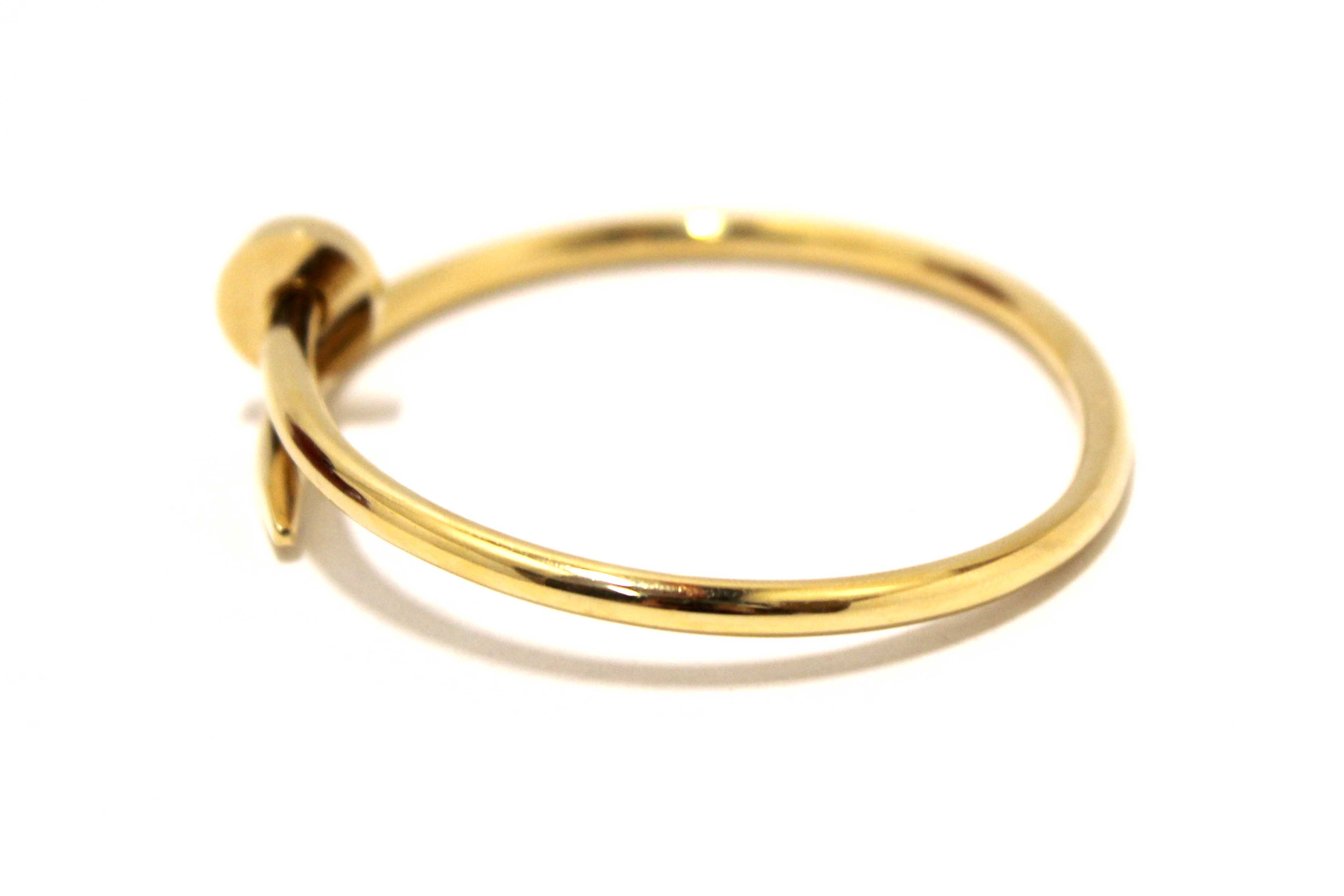 Authentic Cartier 18K Yellow Gold Classic ModelJuste Un Clou Bracelet Size 18