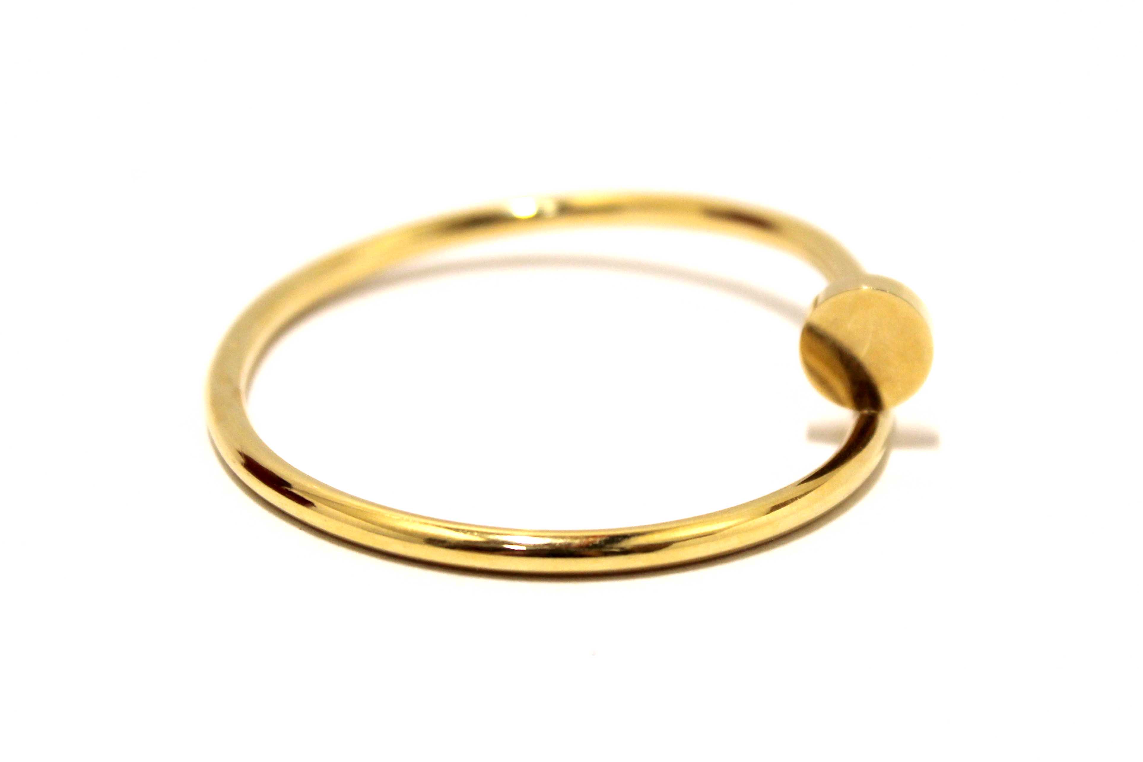 Authentic Cartier 18K Yellow Gold Classic ModelJuste Un Clou Bracelet Size 18