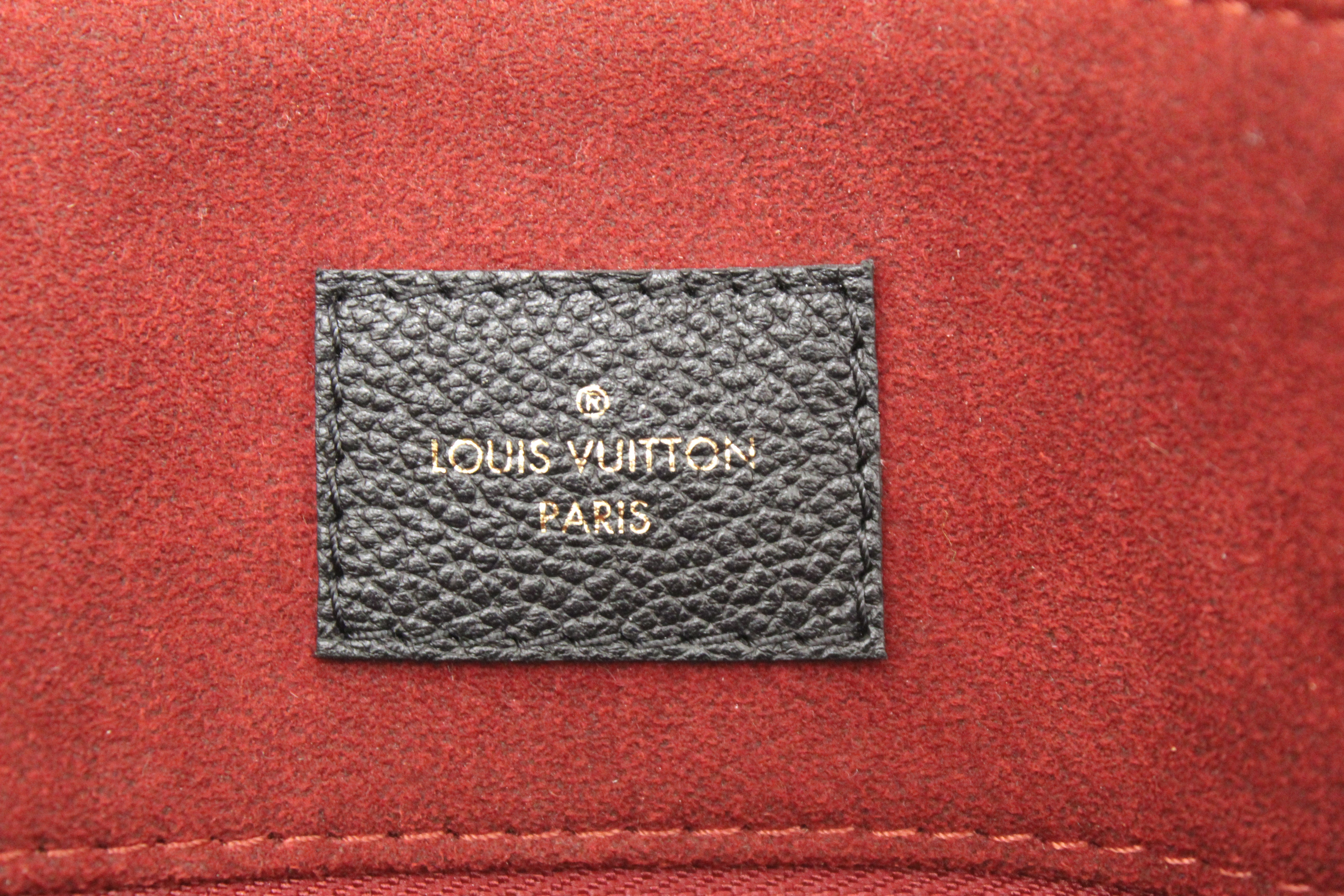 Authentic Louis Vuitton Black Empreinte Grand Palais MM Shoulder Bag