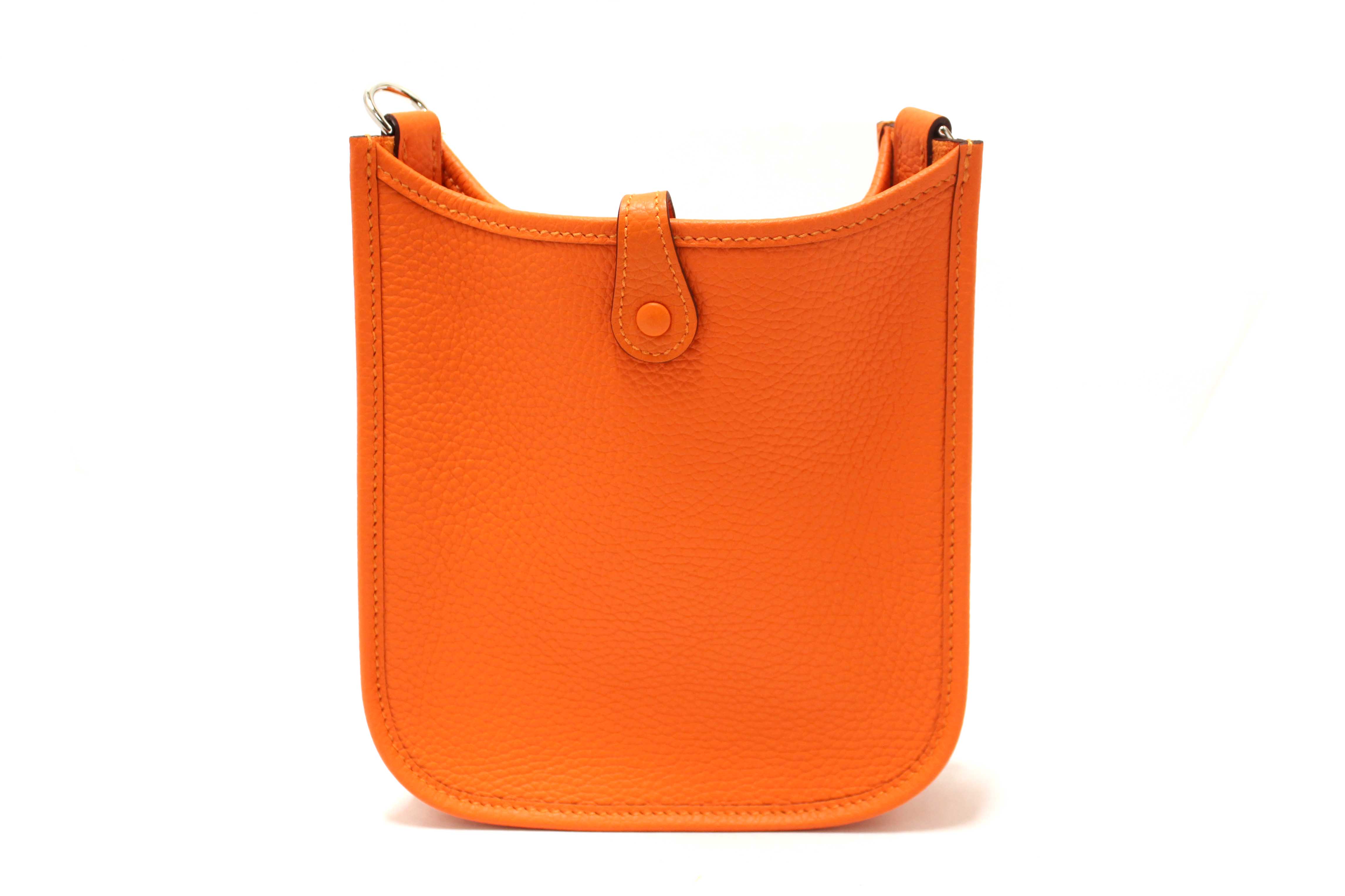 NEW Authentic Hermes Orange Clemence Leather Evelyne 16 Amazone TPM Bag