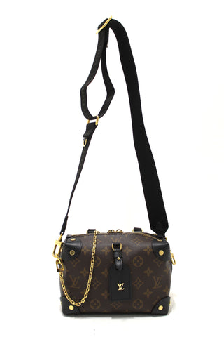 Authentic Louis Vuitton Classic Monogram Petite Malle Supple Crossbody Bag