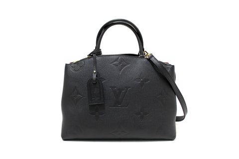 Authentic Louis Vuitton Black Empreinte Grand Palais MM Shoulder Bag