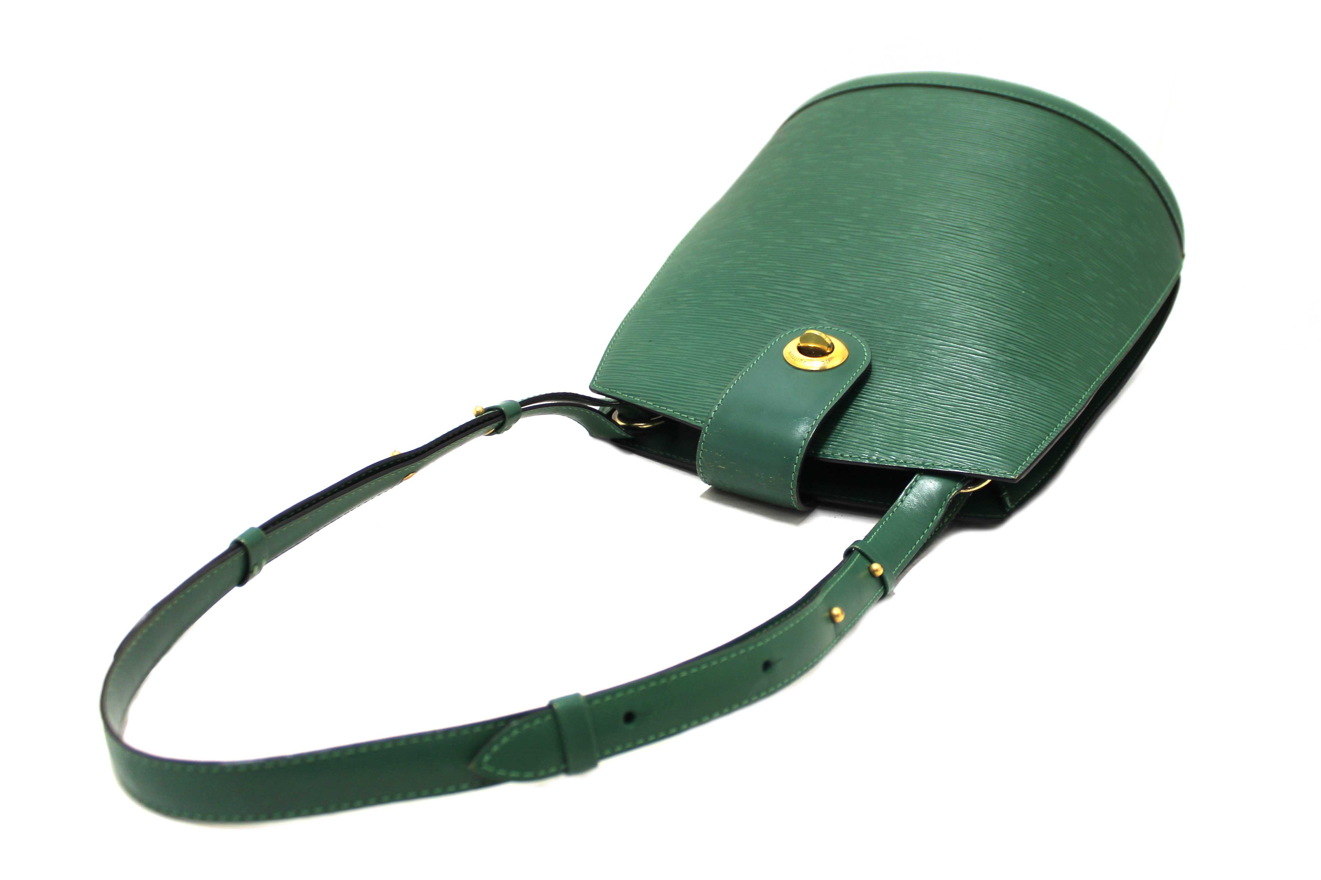 Authentic Louis Vuitton Vintage Green Epi Cluny Shoulder Bag