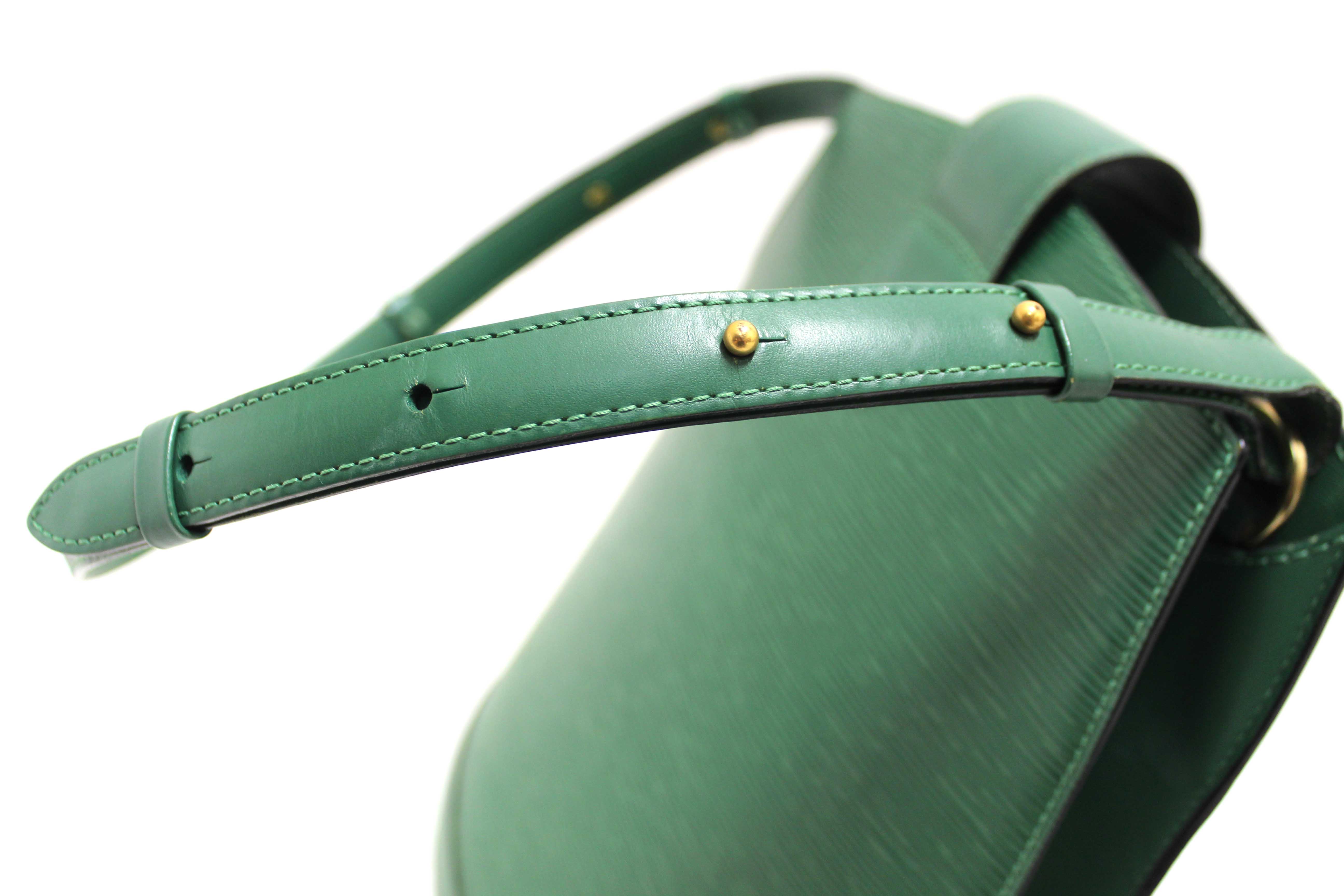 Authentic Louis Vuitton Vintage Green Epi Cluny Shoulder Bag