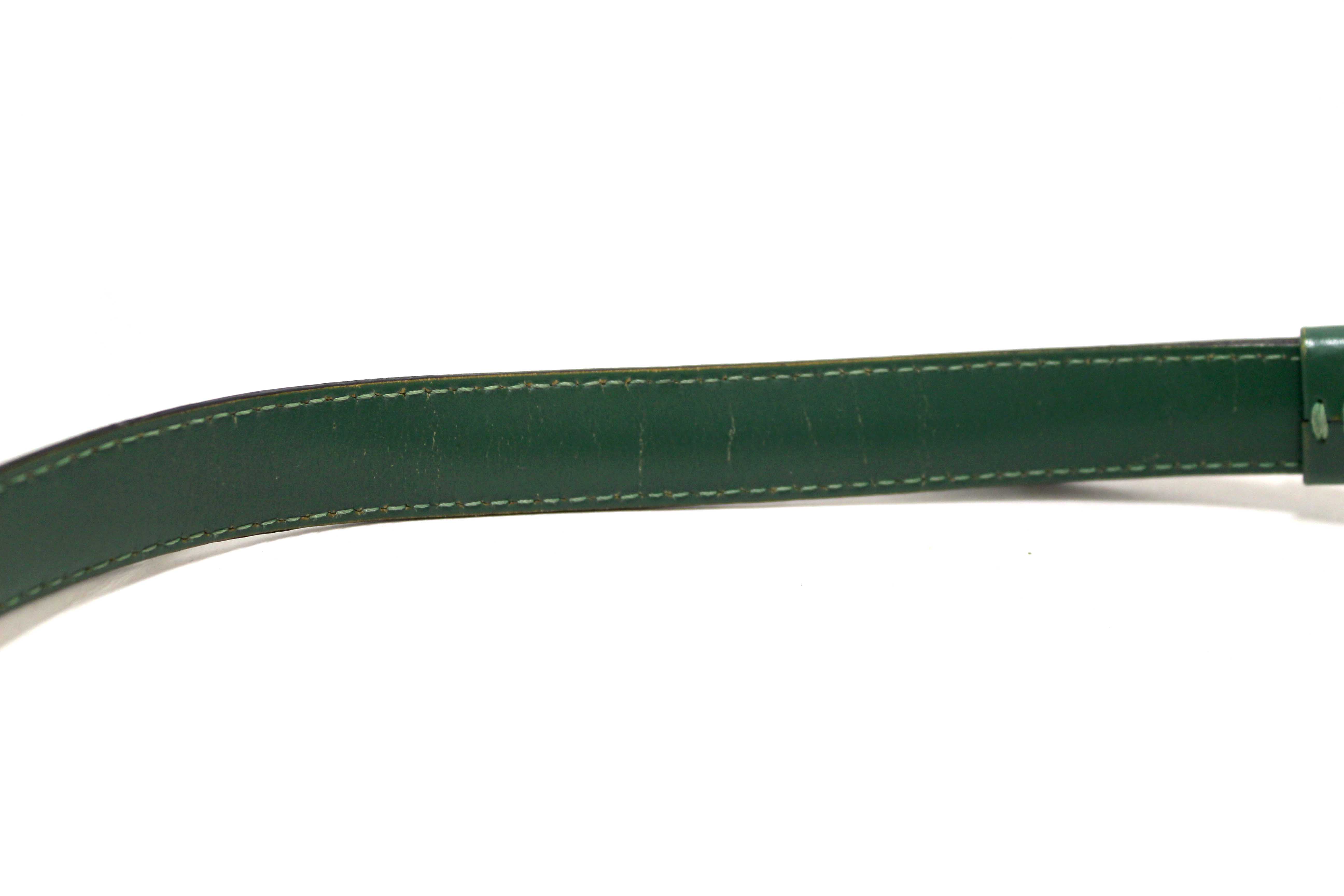 Authentic Louis Vuitton Vintage Green Epi Cluny Shoulder Bag
