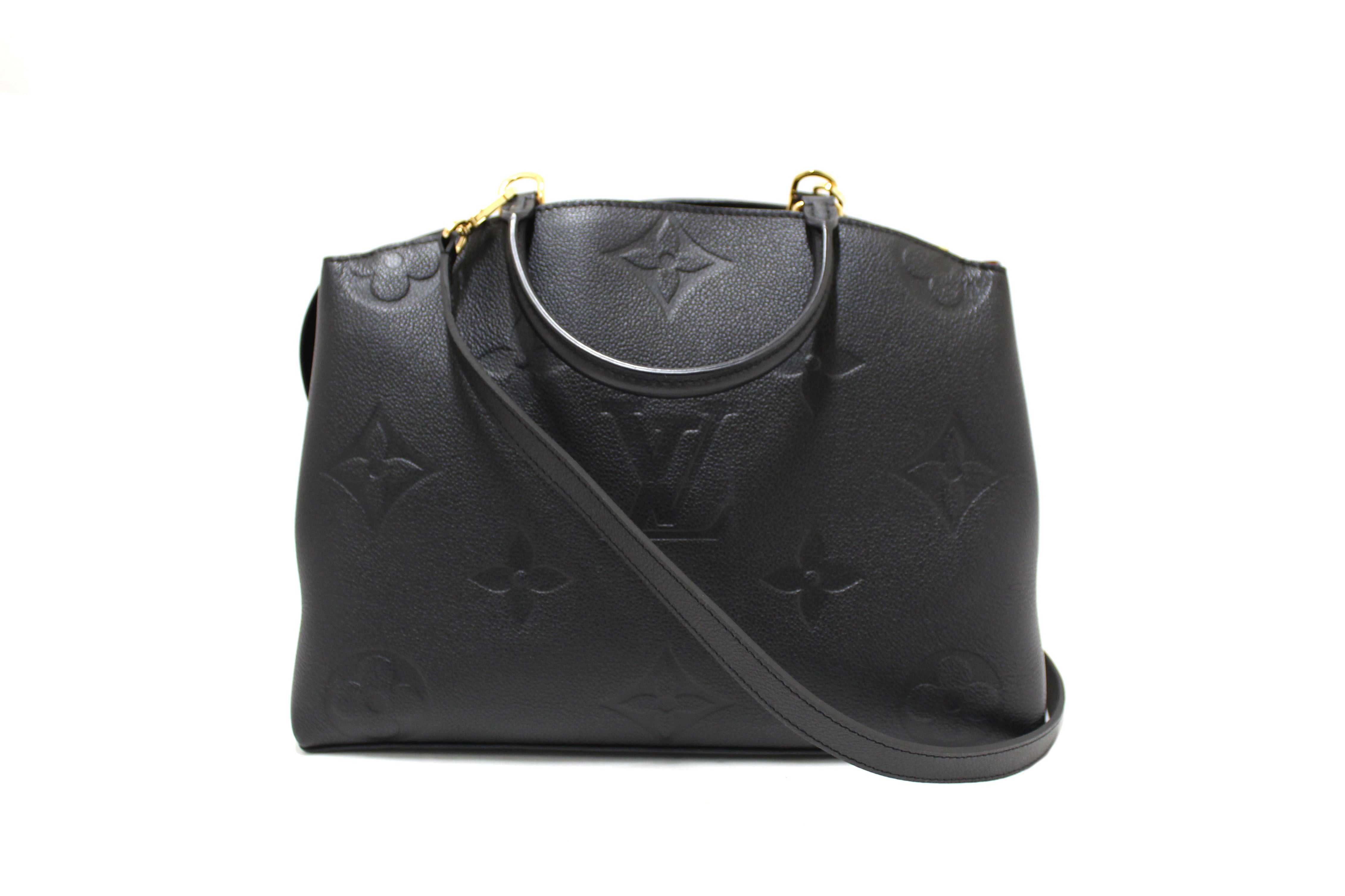 Authentic Louis Vuitton Black Empreinte Grand Palais MM Shoulder Bag