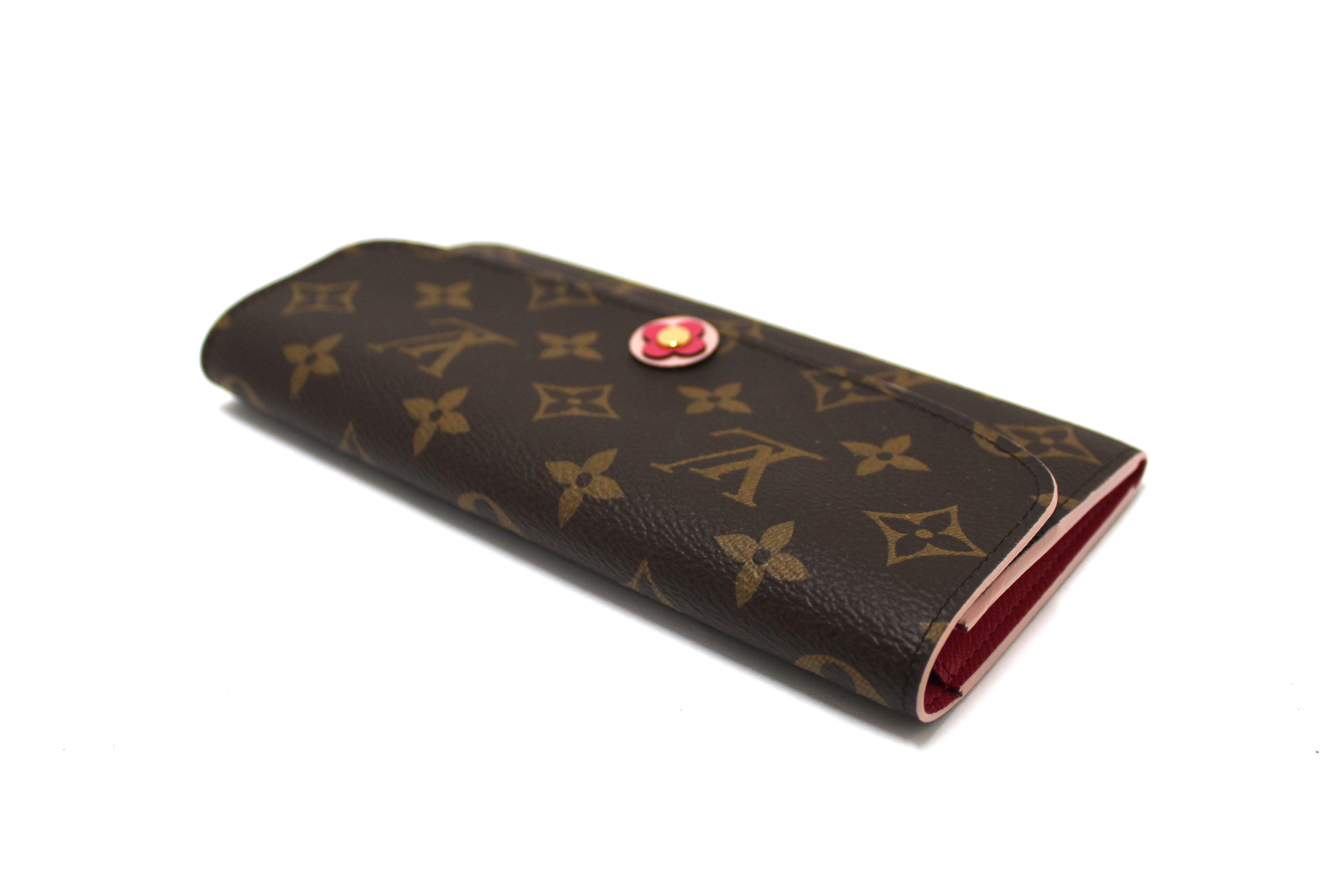 Authentic New Louis Vuitton Monogram Canvas Morning Bloom Flower Emilie Long Wallet