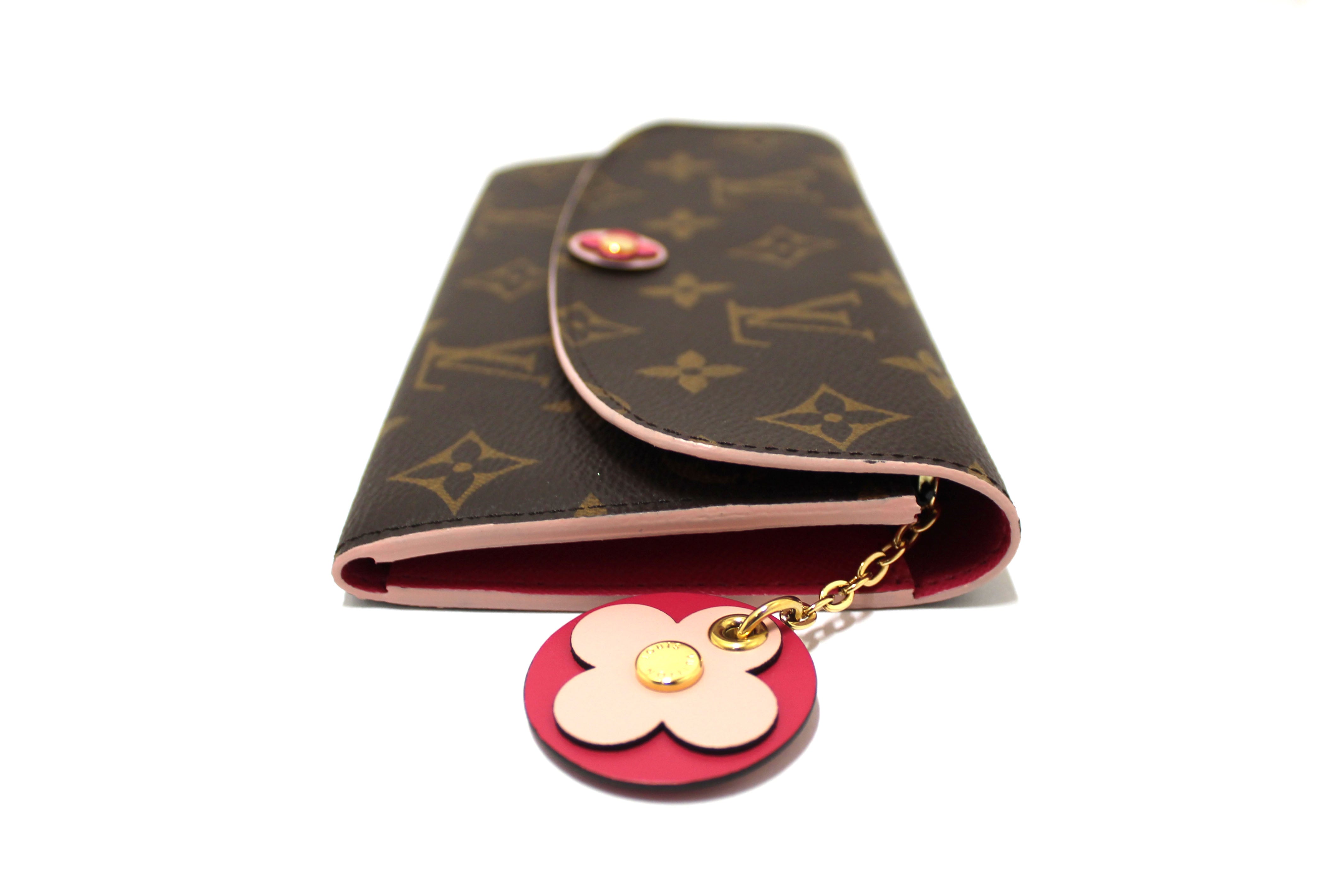 Authentic New Louis Vuitton Monogram Canvas Morning Bloom Flower Emilie Long Wallet