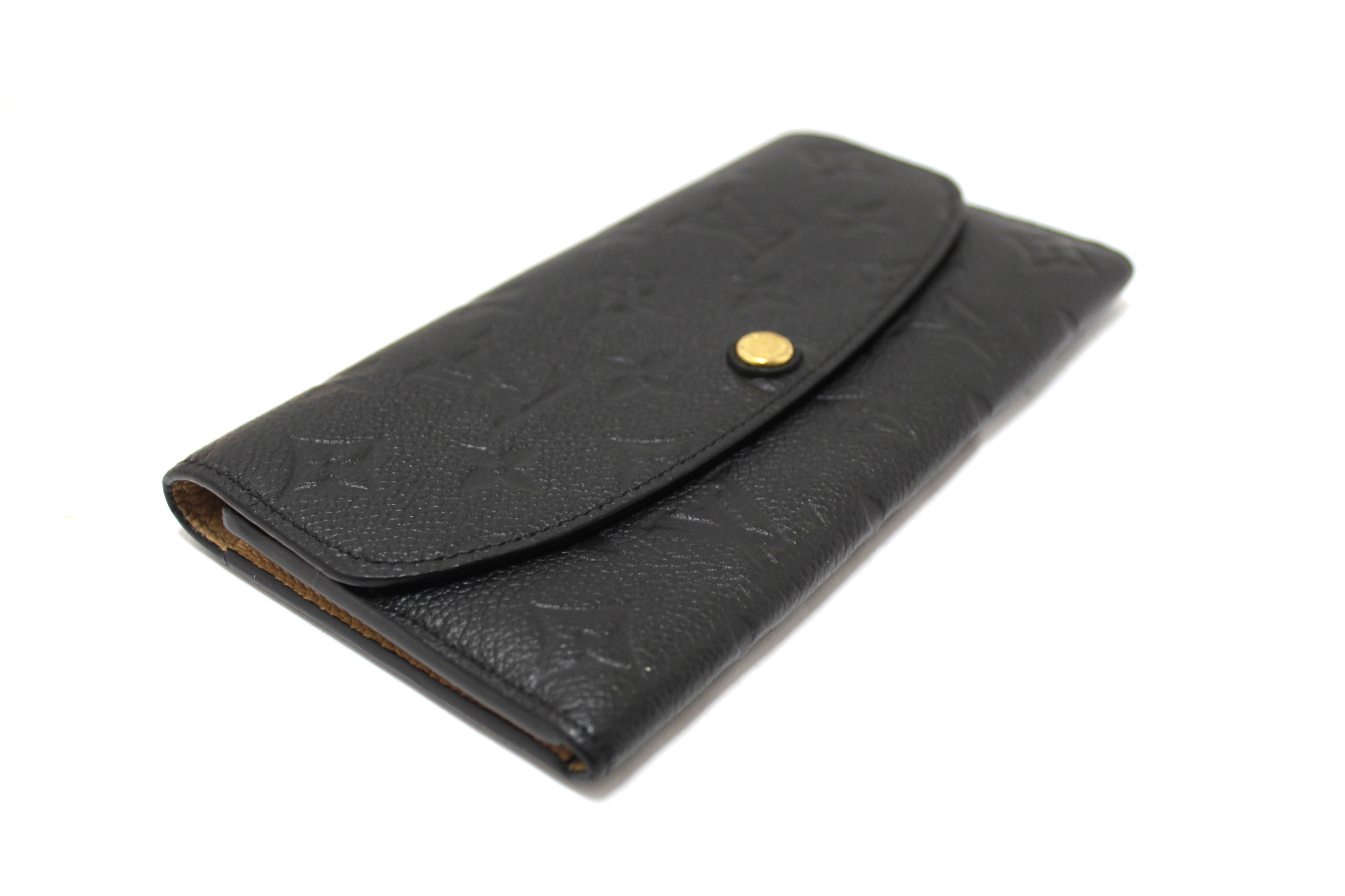 Authentic Louis Vuitton Black Empreinte Emilie Long Wallet