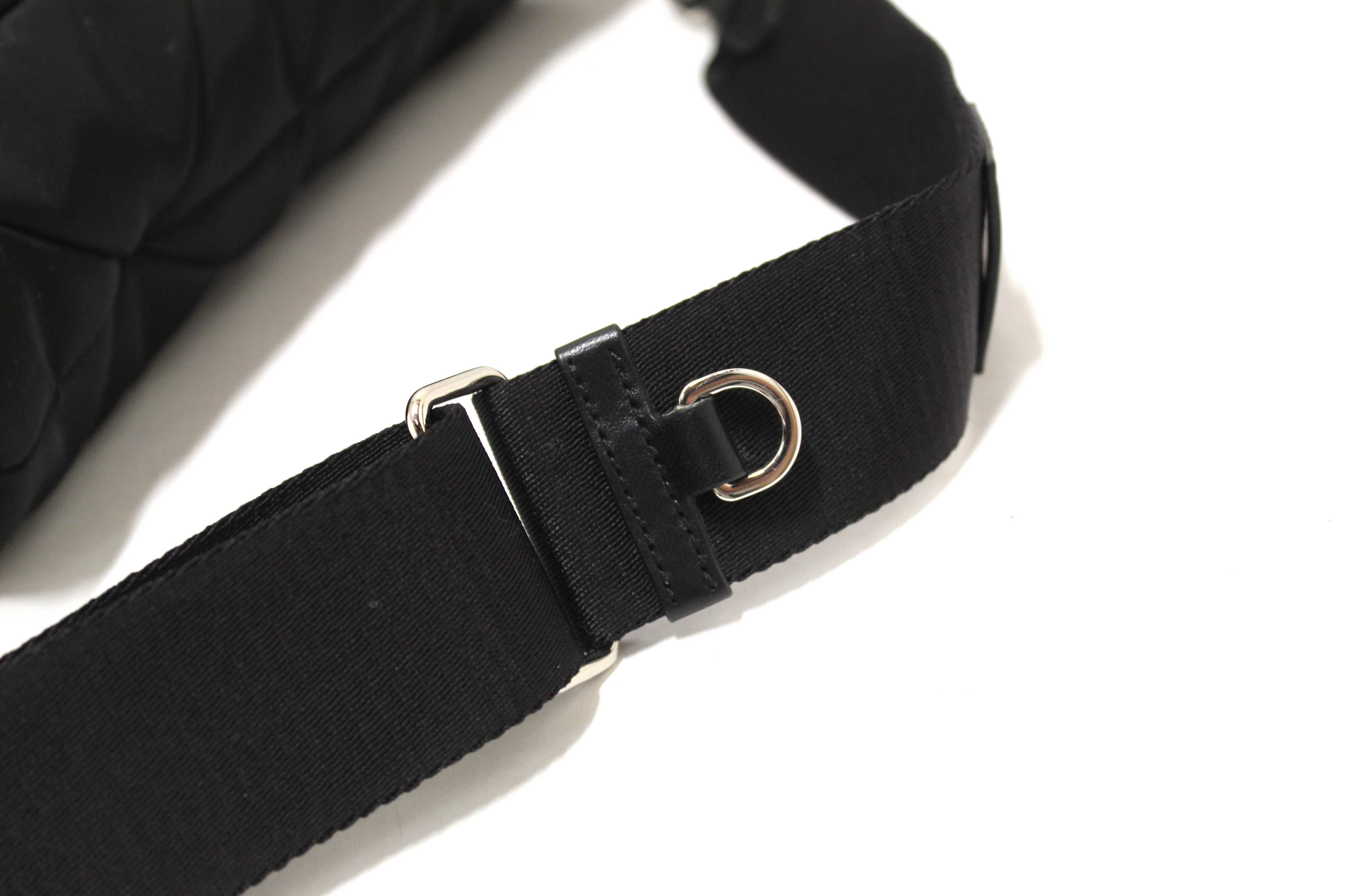 Authentic Prada Black Re-Nylon Padded Shoulder Bag