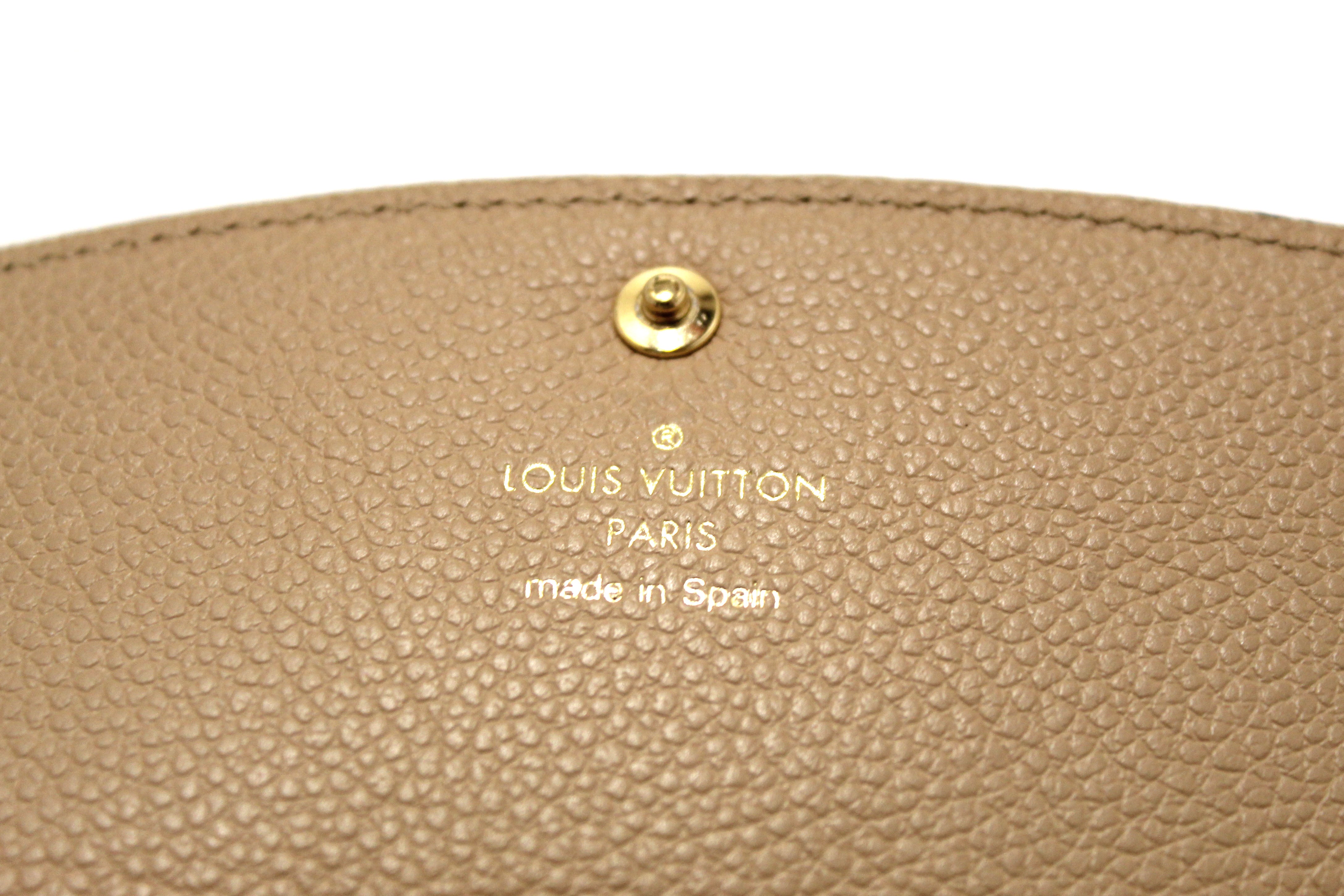 Authentic Louis Vuitton Black Empreinte Emilie Long Wallet