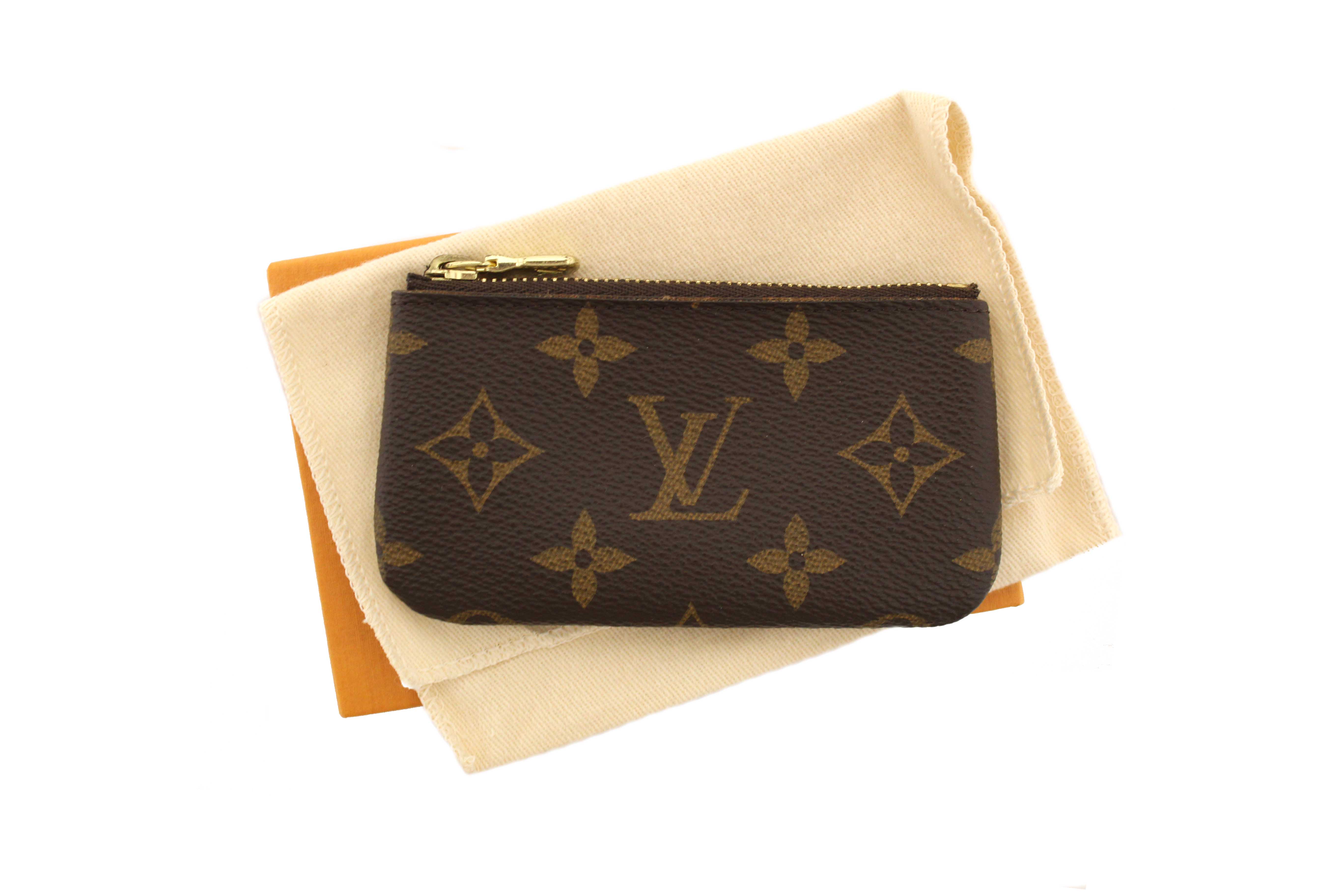 Authentic Louis Vuitton Classic Monogram Canvas Key Pouch