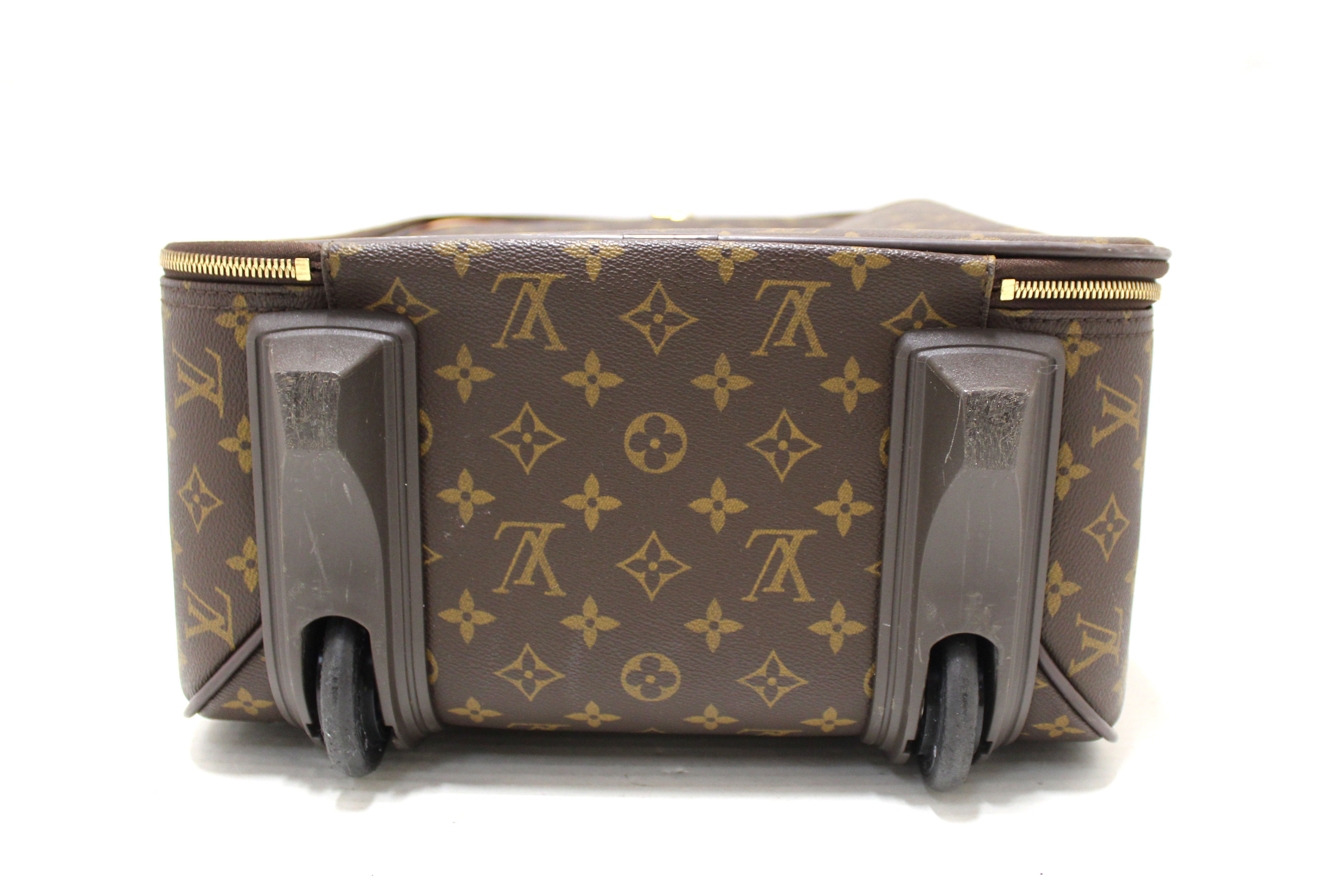 Authentic Louis Vuitton Classic Monogram Pegase 45 Luggage Rolling Suitcase