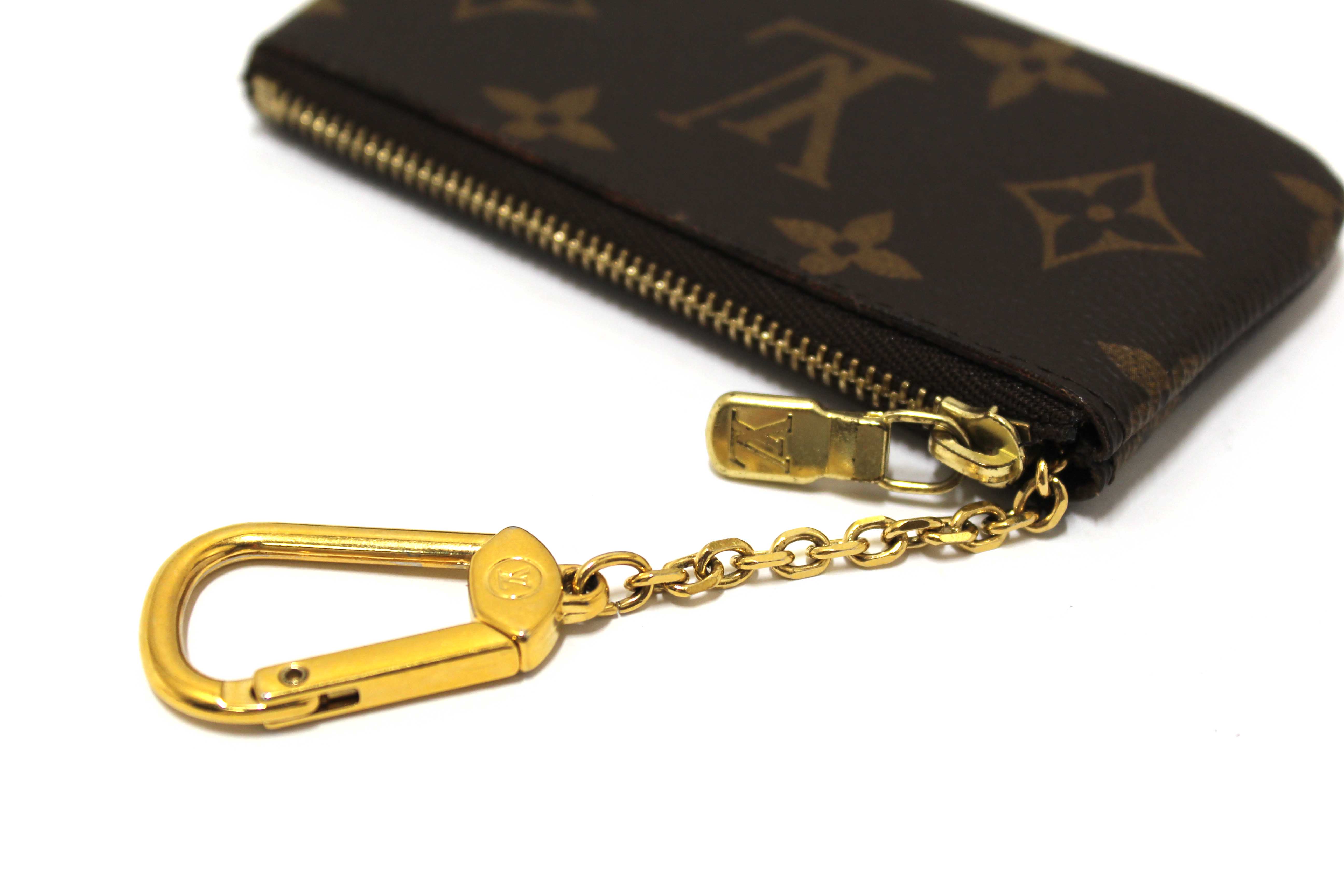 Authentic Louis Vuitton Classic Monogram Canvas Key Pouch