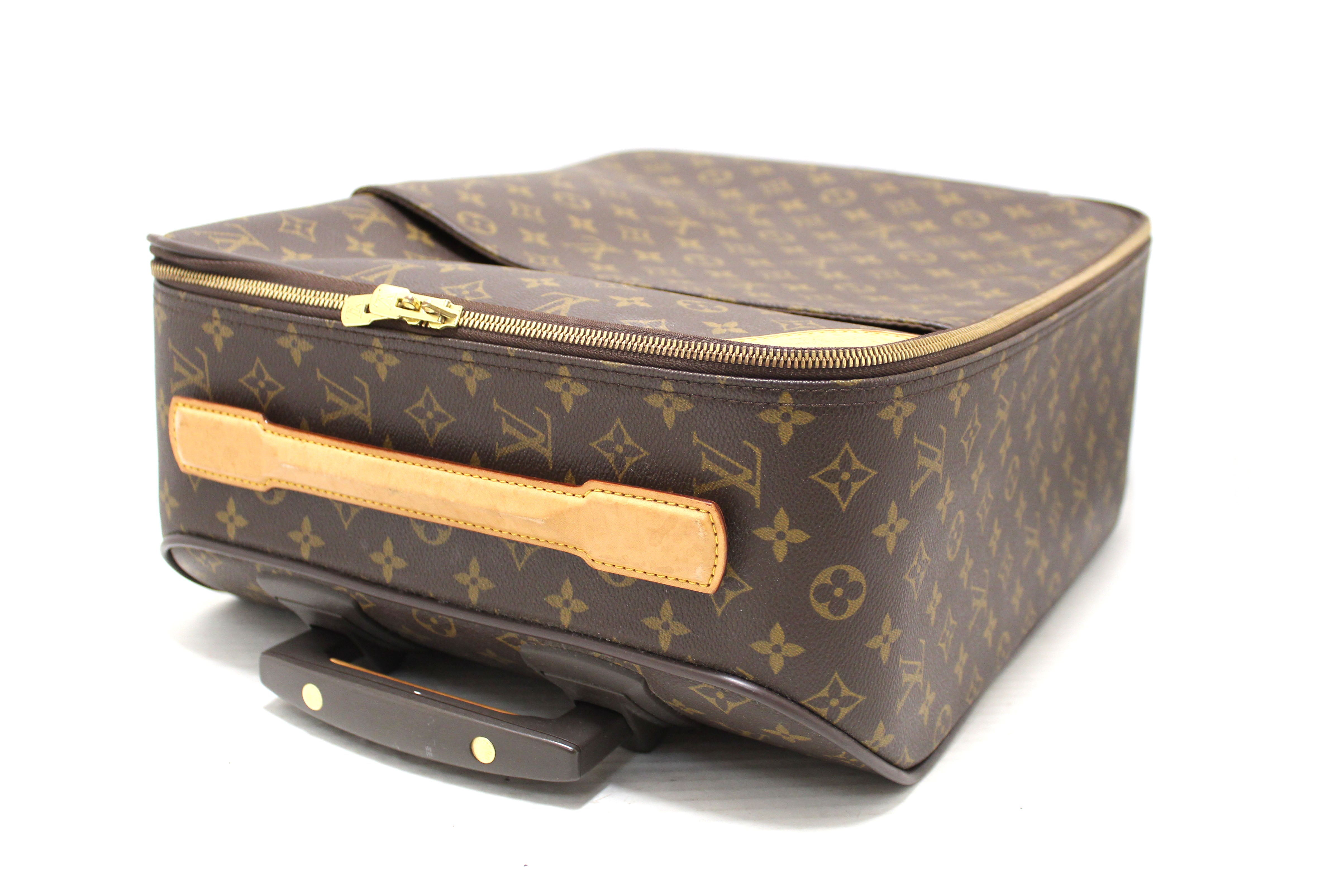 Authentic Louis Vuitton Classic Monogram Pegase 45 Luggage Rolling Suitcase