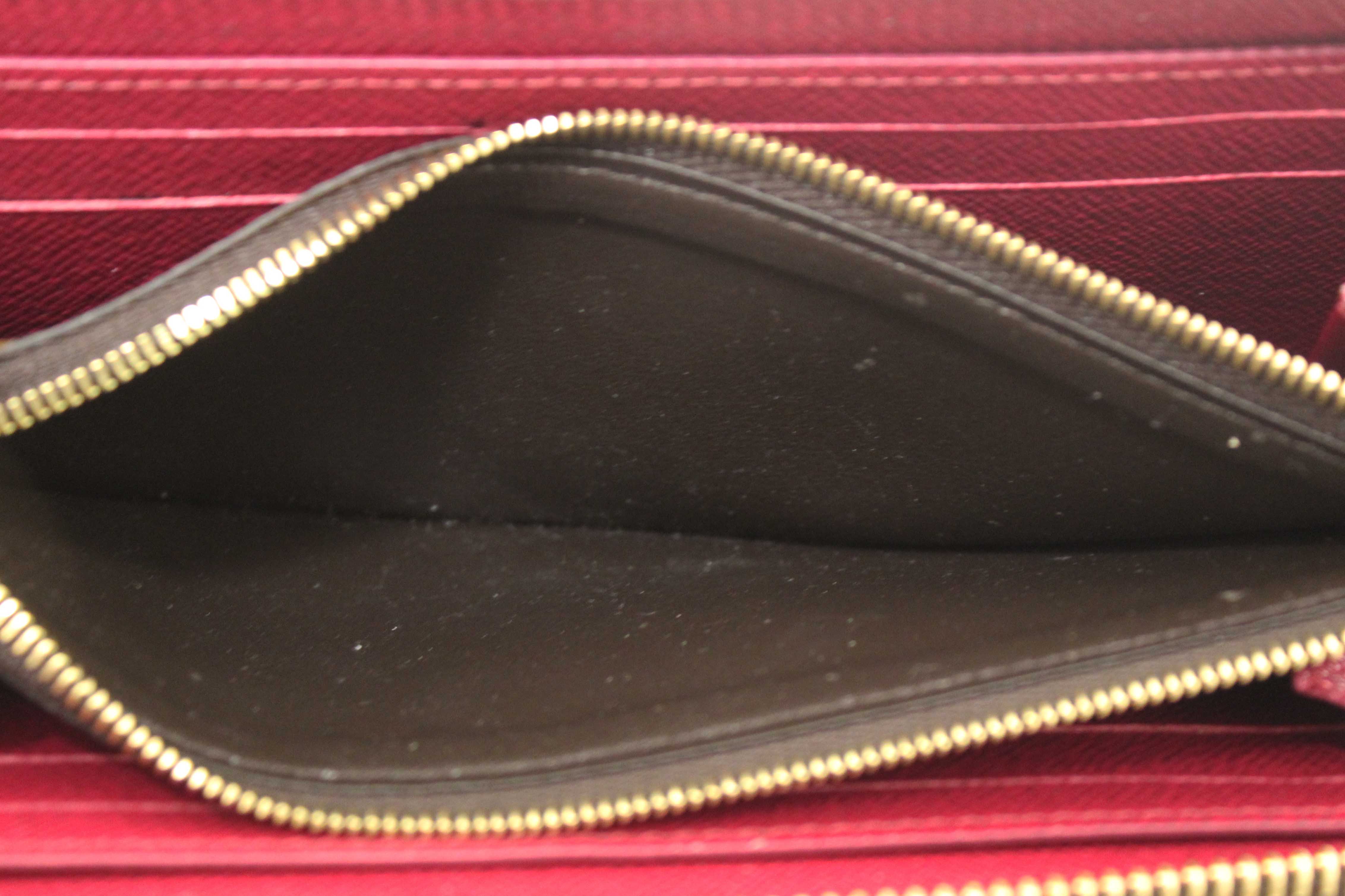 Authentic Louis Vuitton Classic Monogram Fuchsia Clemence Wallet
