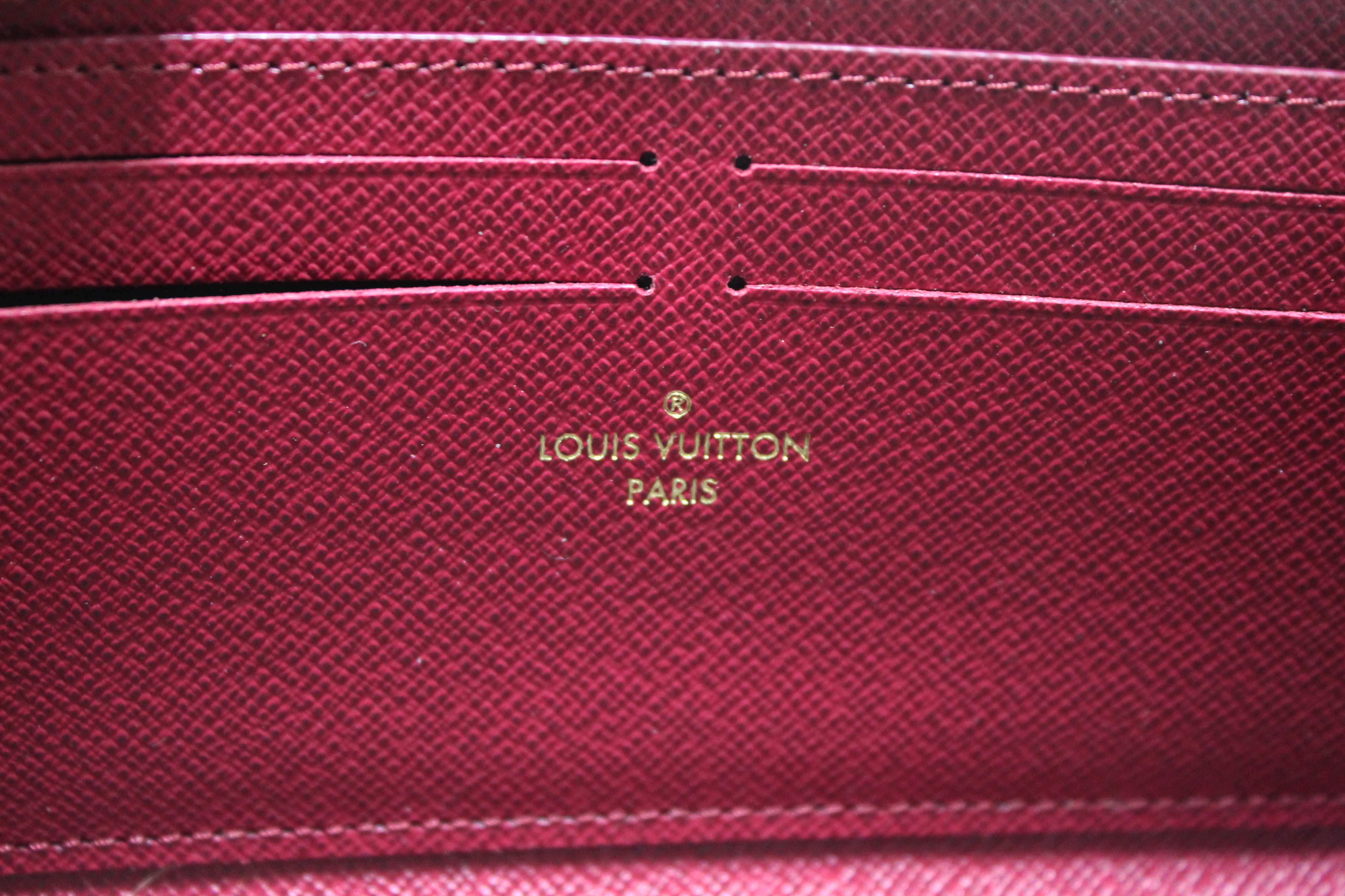 Authentic Louis Vuitton Classic Monogram Fuchsia Clemence Wallet