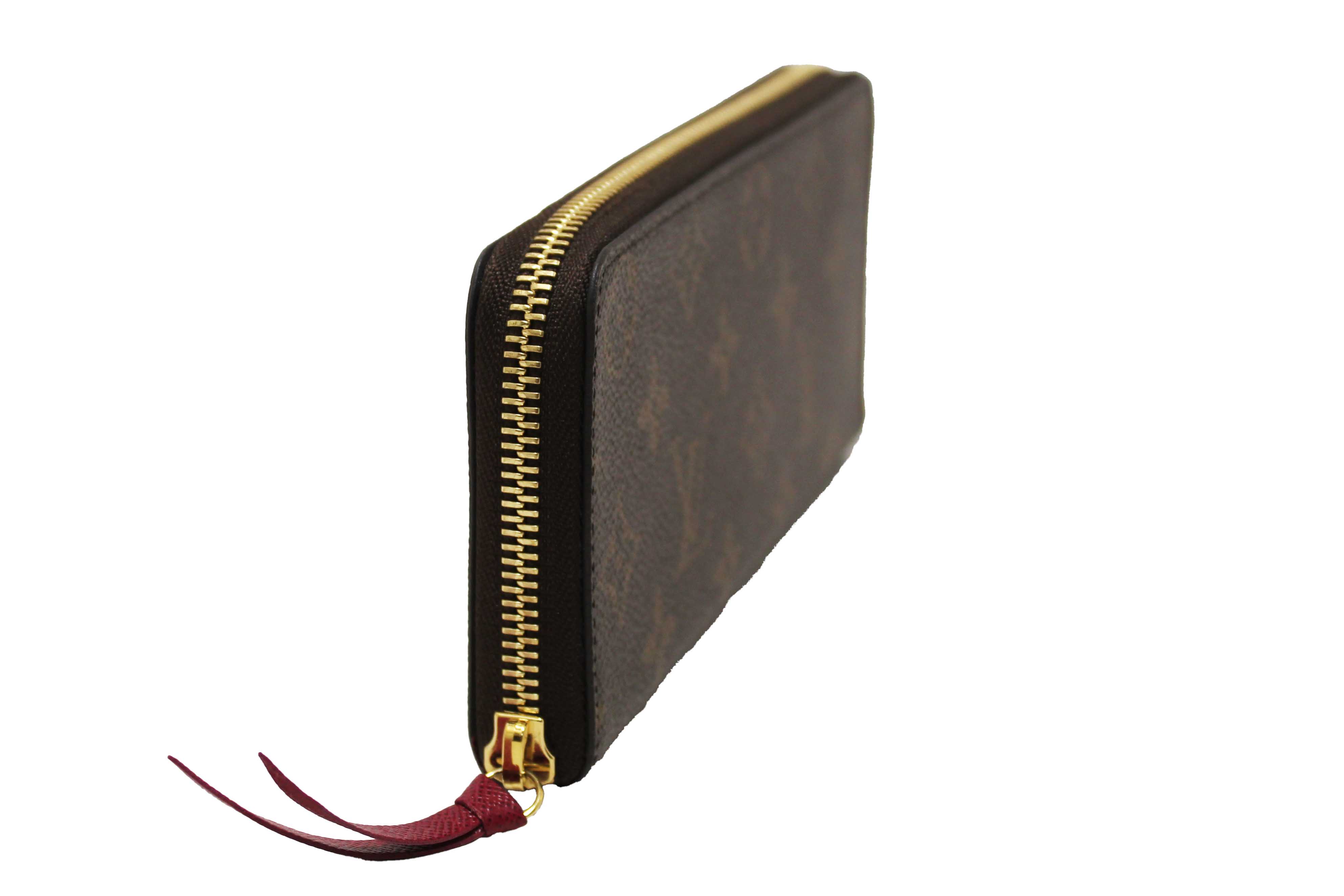 Authentic Louis Vuitton Classic Monogram Fuchsia Clemence Wallet