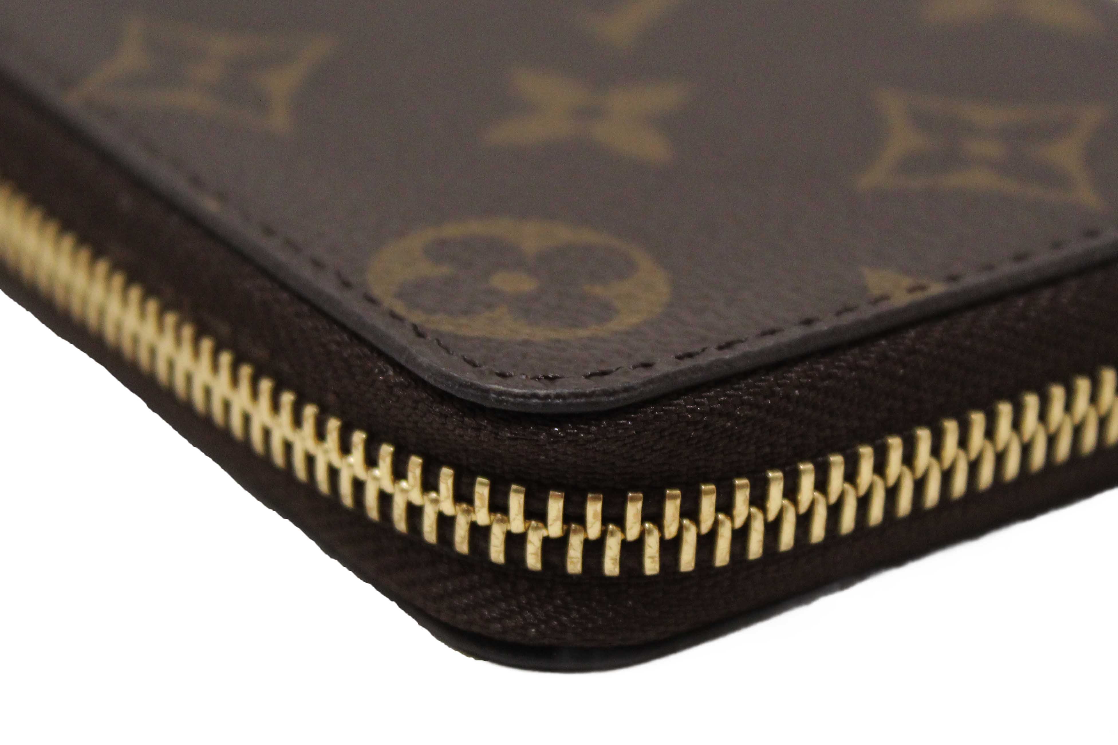 Authentic Louis Vuitton Classic Monogram Fuchsia Clemence Wallet