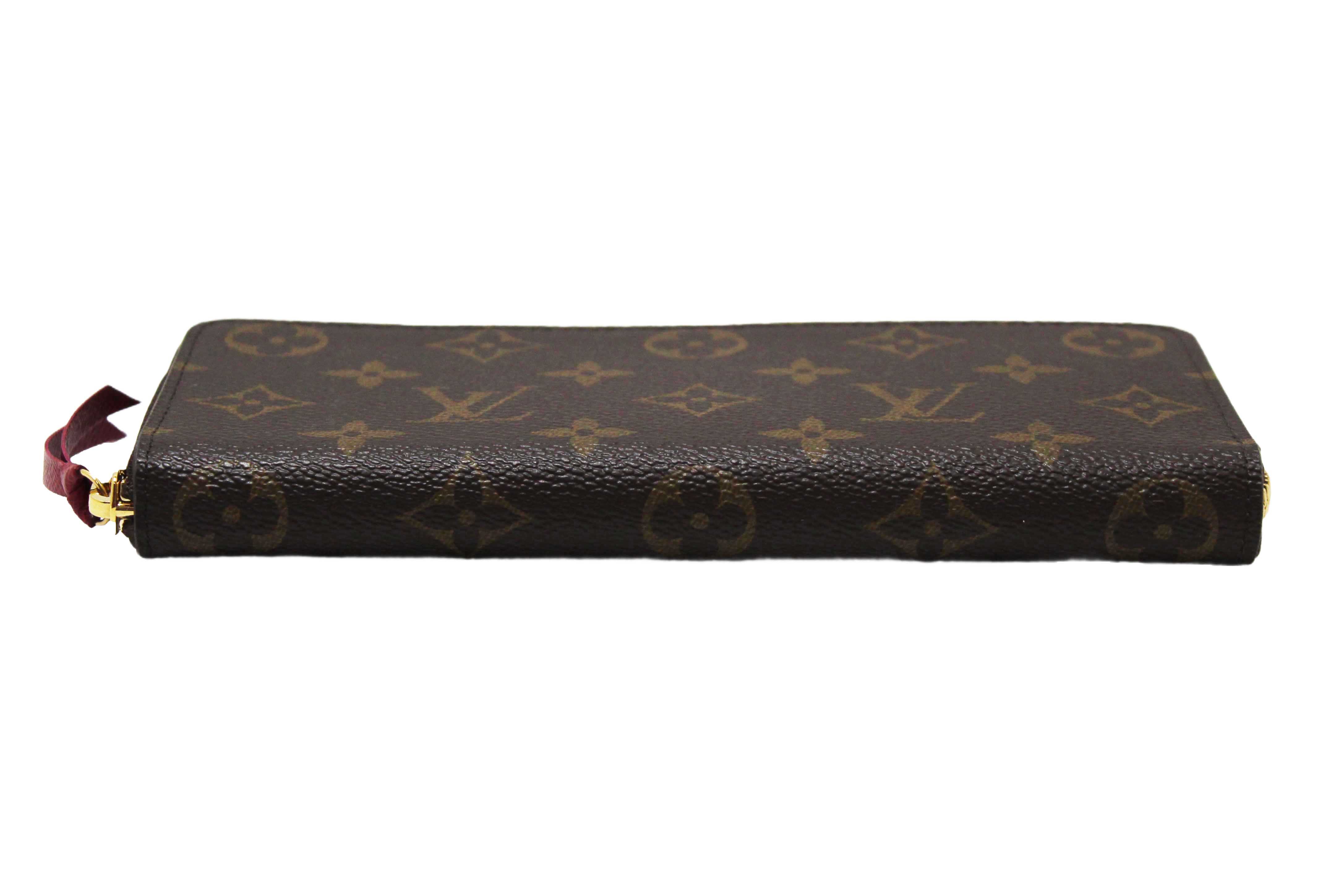 Authentic Louis Vuitton Classic Monogram Fuchsia Clemence Wallet