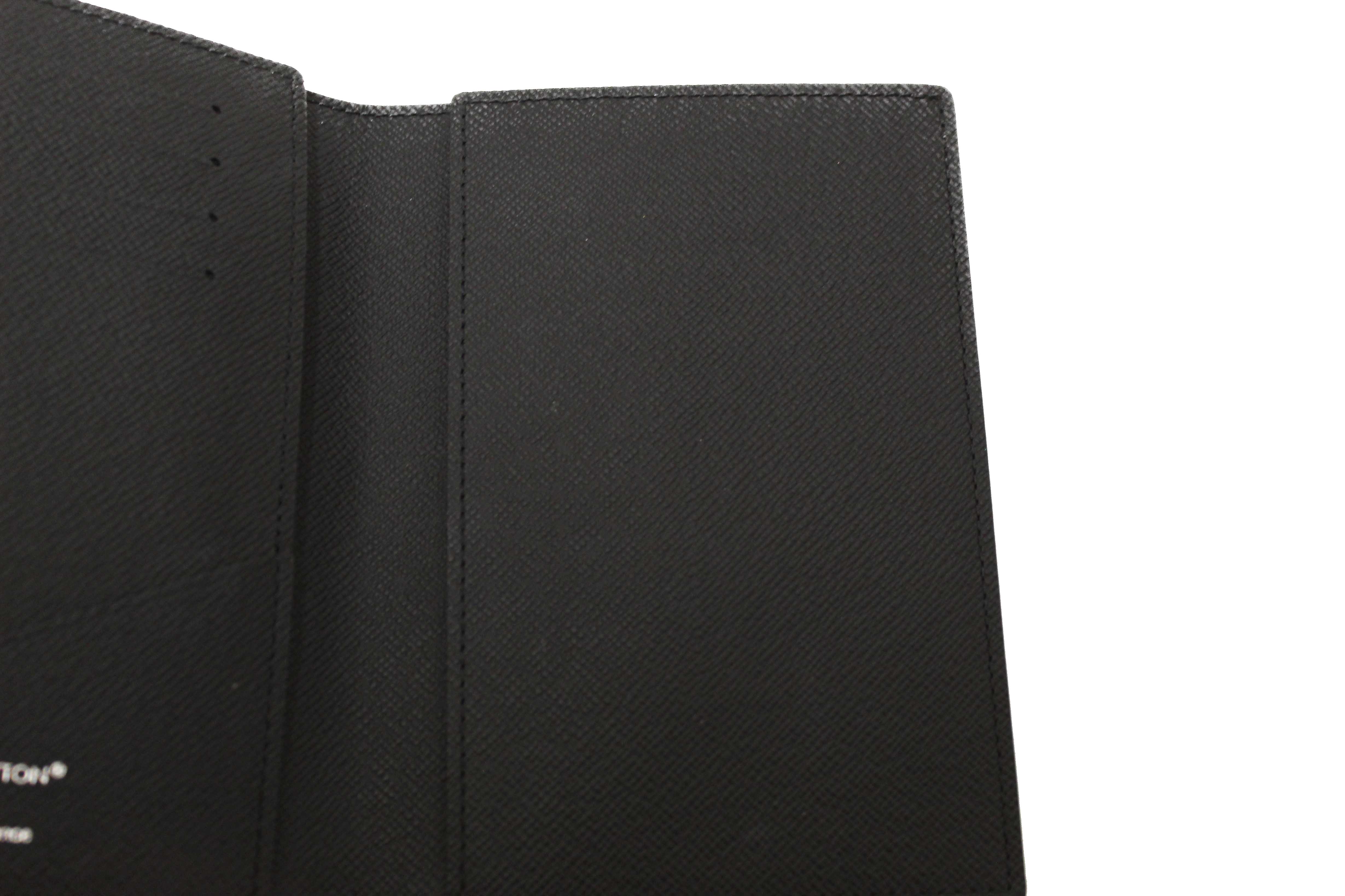 Authentic Louis Vuitton Monogram Eclipse Canvas Passport Cover Holder
