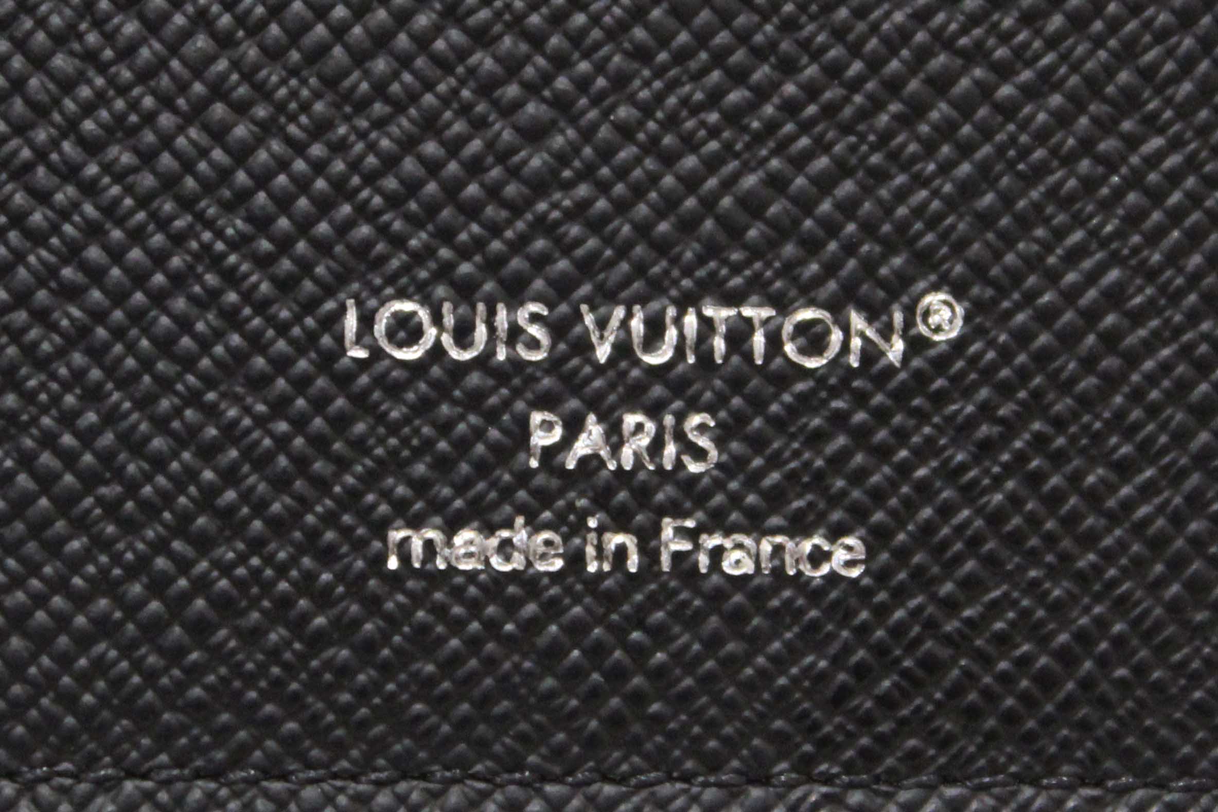 Authentic Louis Vuitton Monogram Eclipse Canvas Passport Cover Holder
