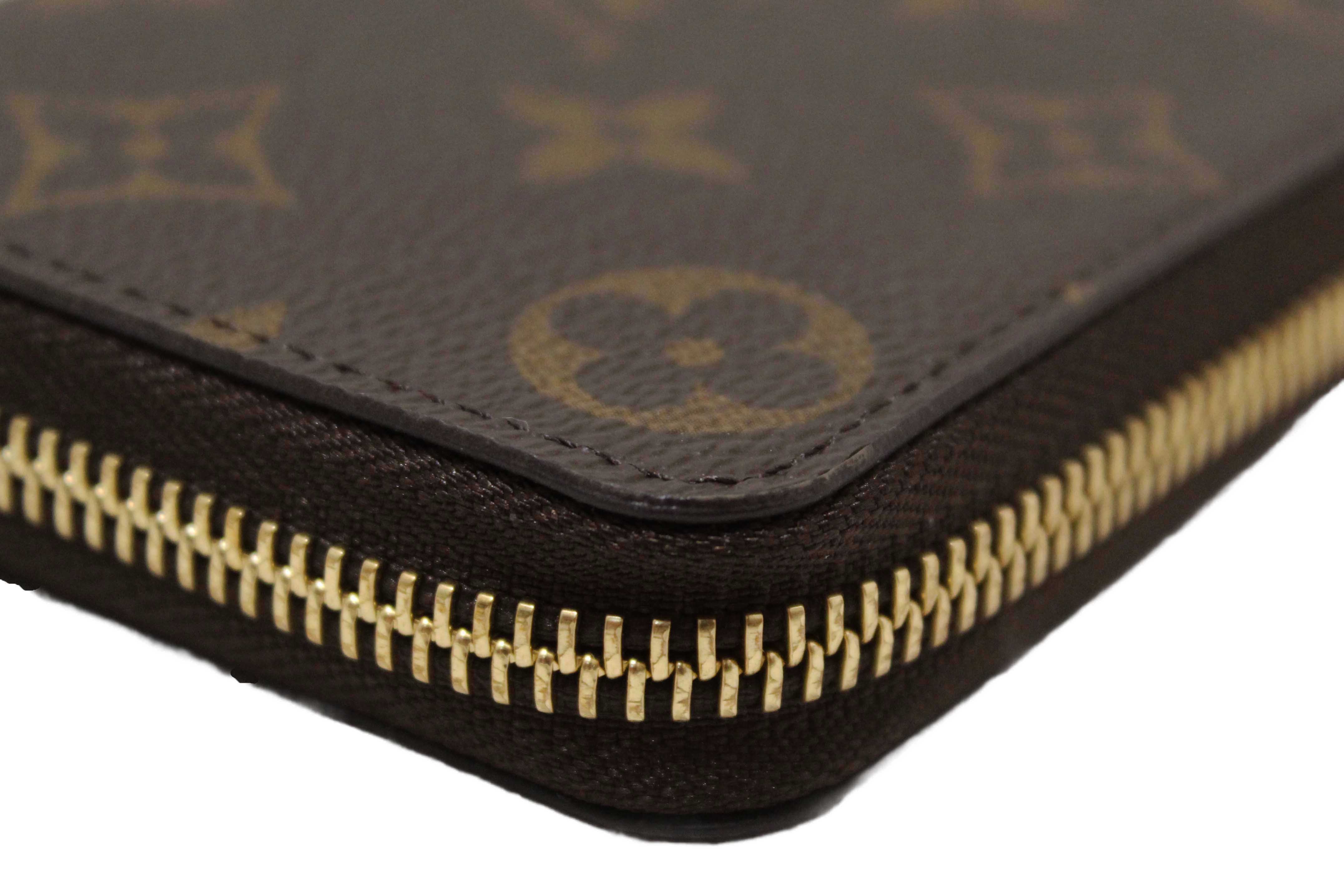 Authentic Louis Vuitton Classic Monogram Fuchsia Clemence Wallet