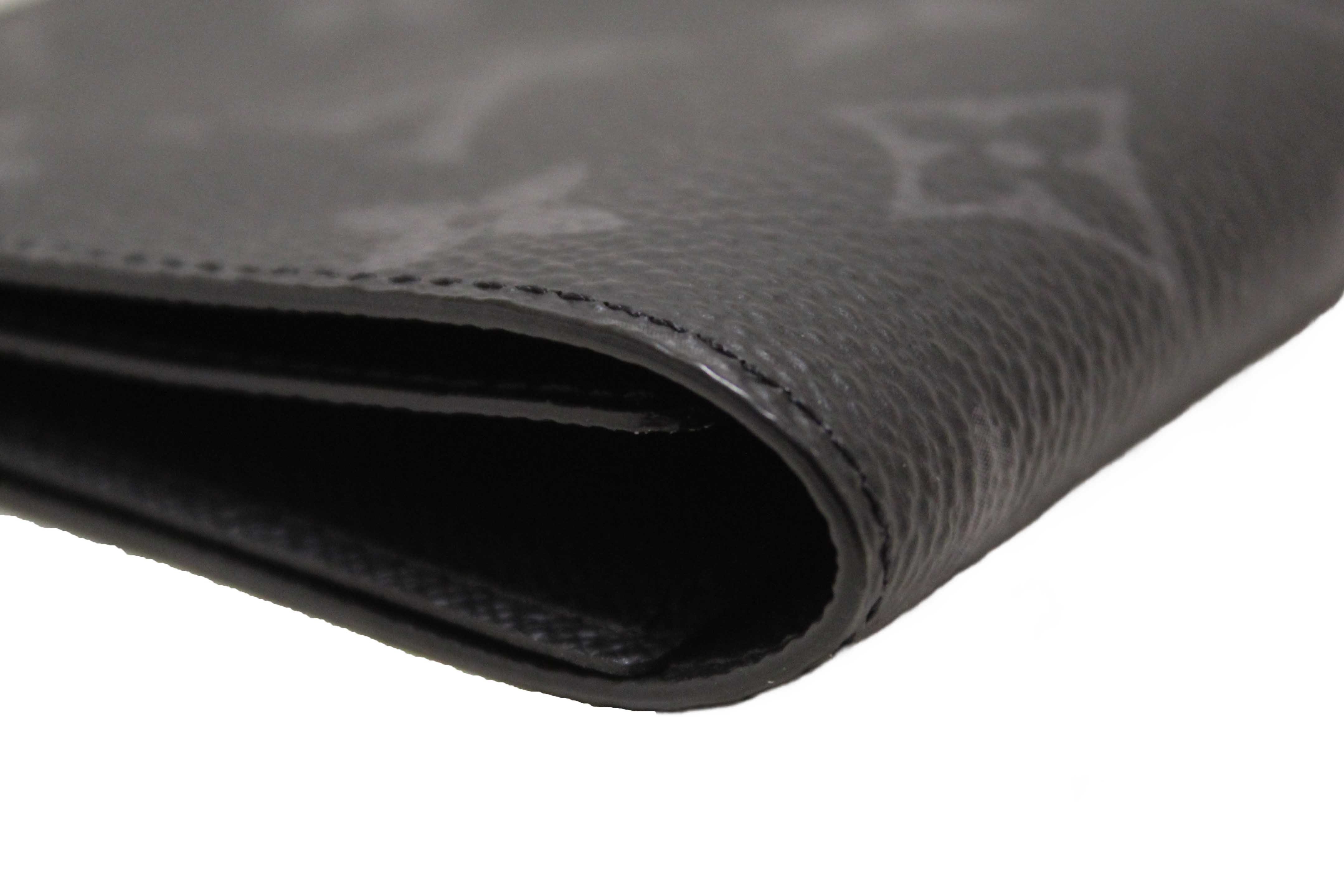 Authentic Louis Vuitton Monogram Eclipse Canvas Passport Cover Holder