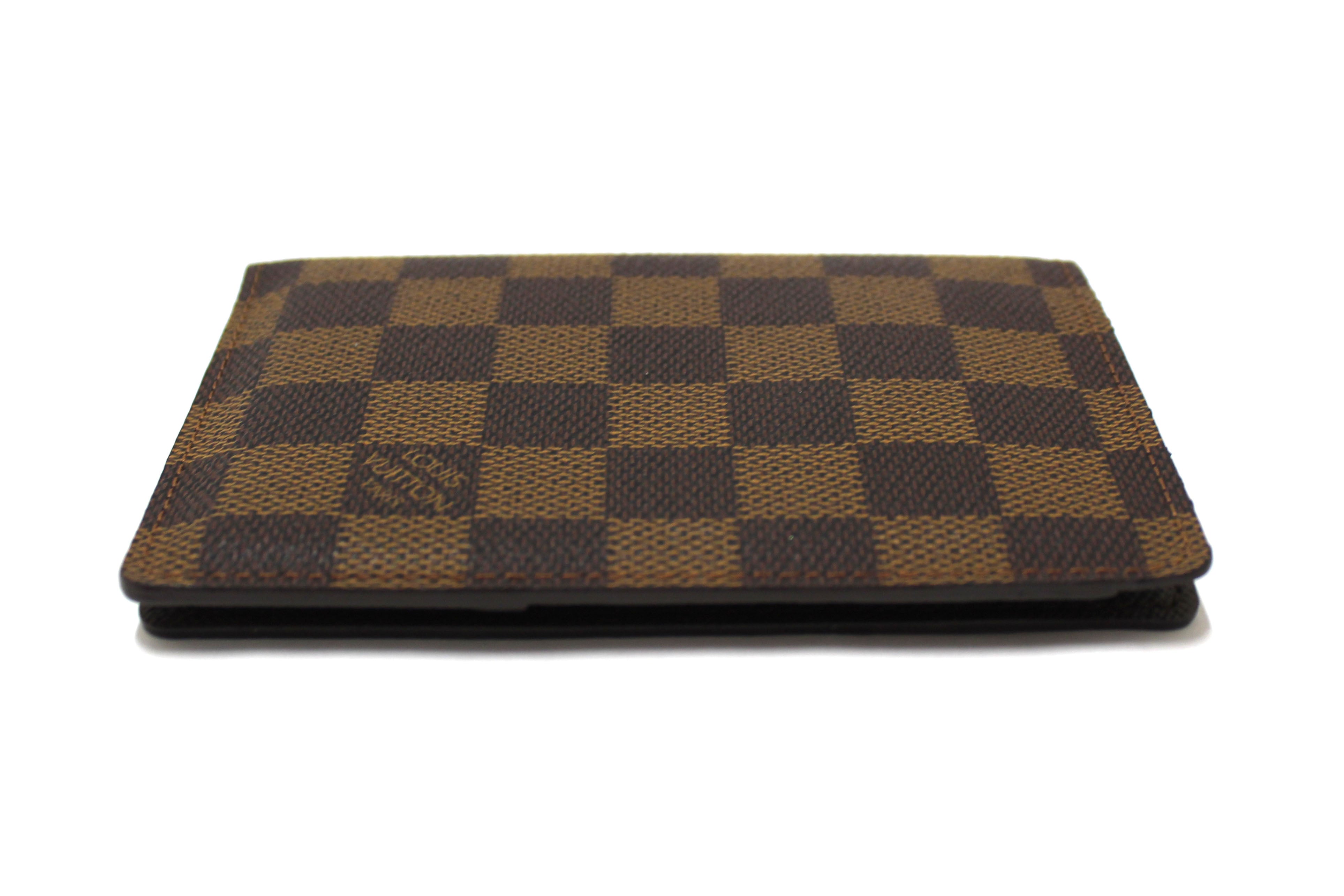Authentic Louis Vuitton Damier Ebene Canvas Passport Cover Holder