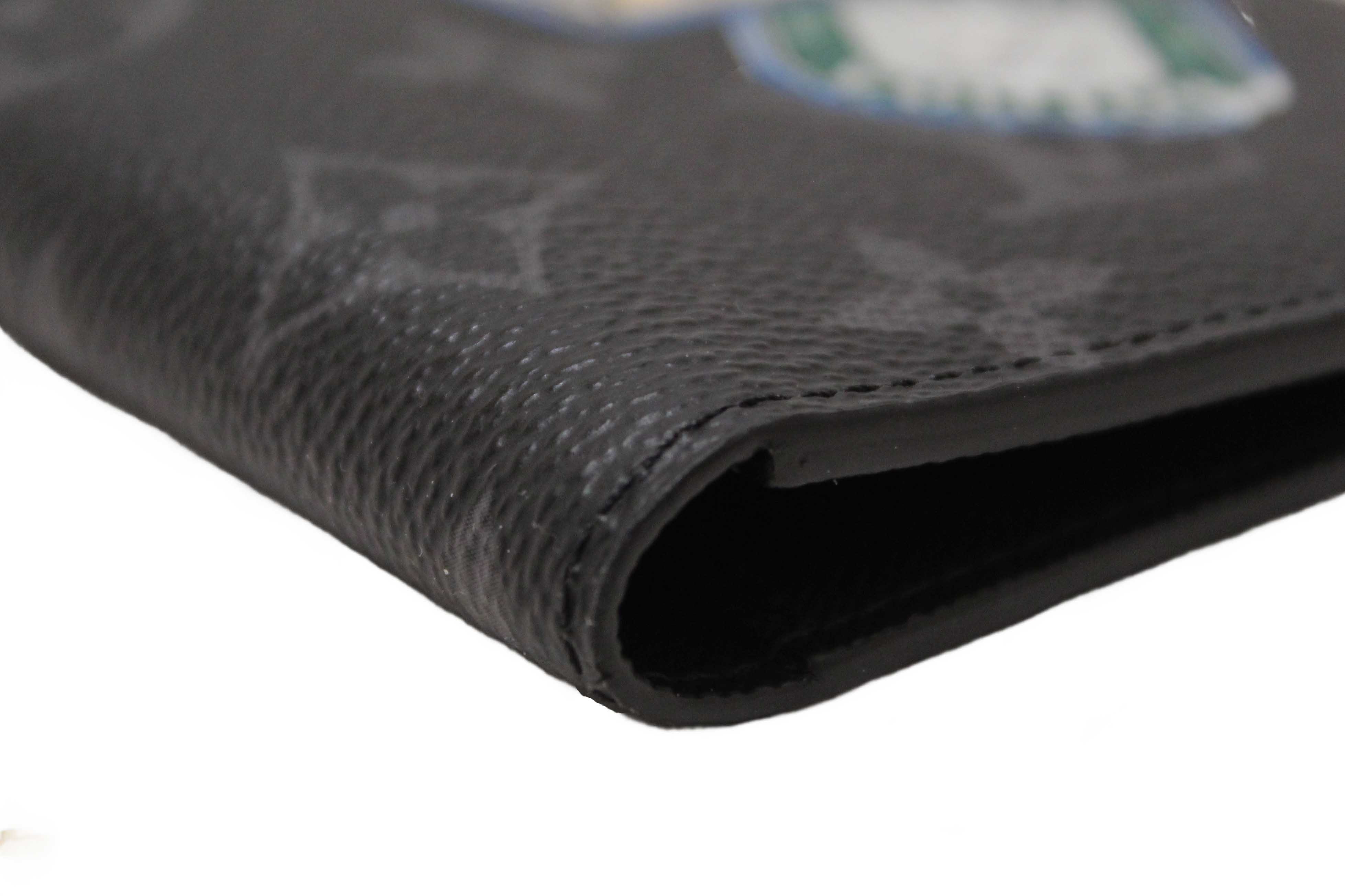 Authentic Louis Vuitton Monogram Eclipse Canvas Passport Cover Holder