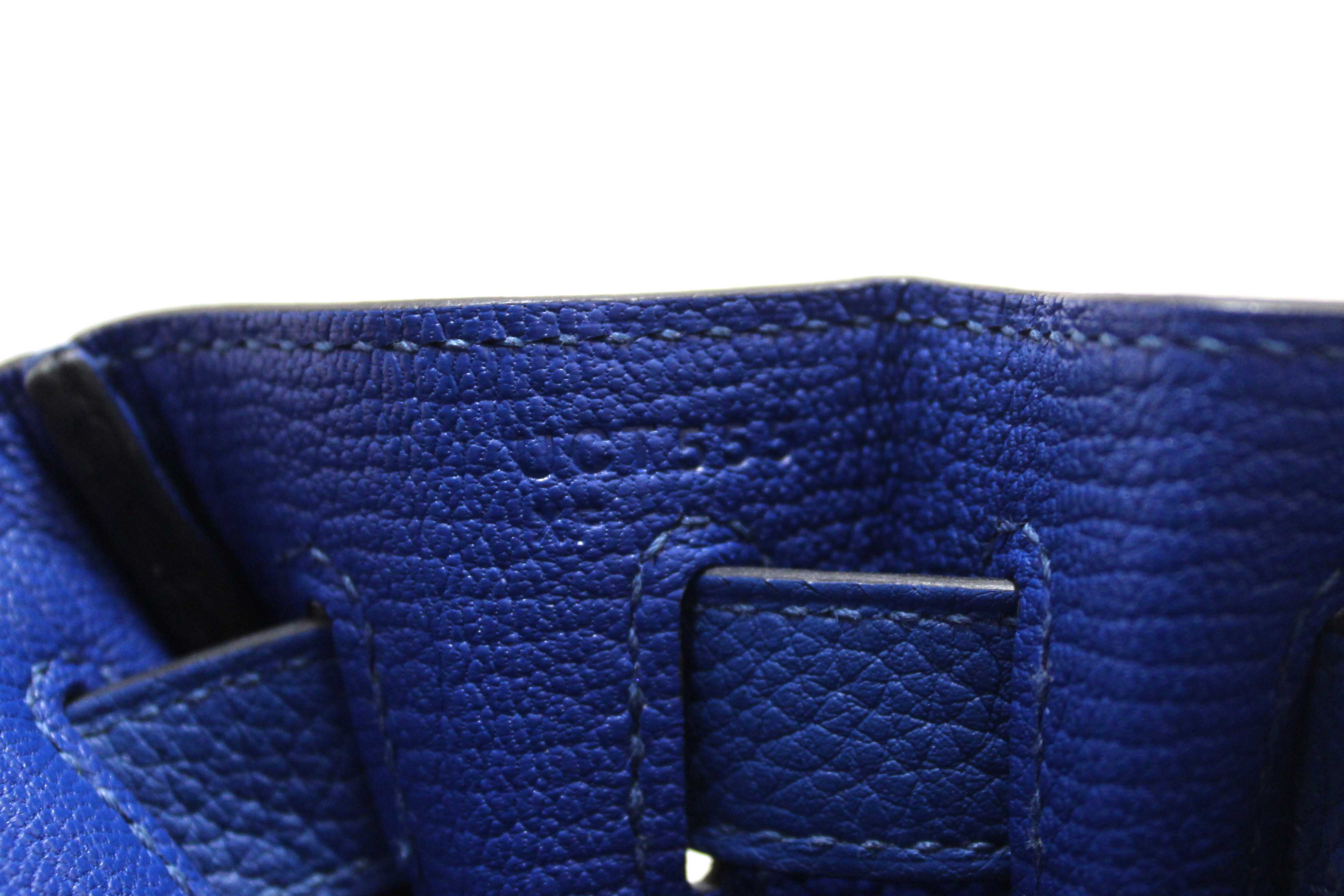 Authentic Hermes Blue Franc Togo Leather Retourne Kelly 28 Handbag/Shoulder Bag