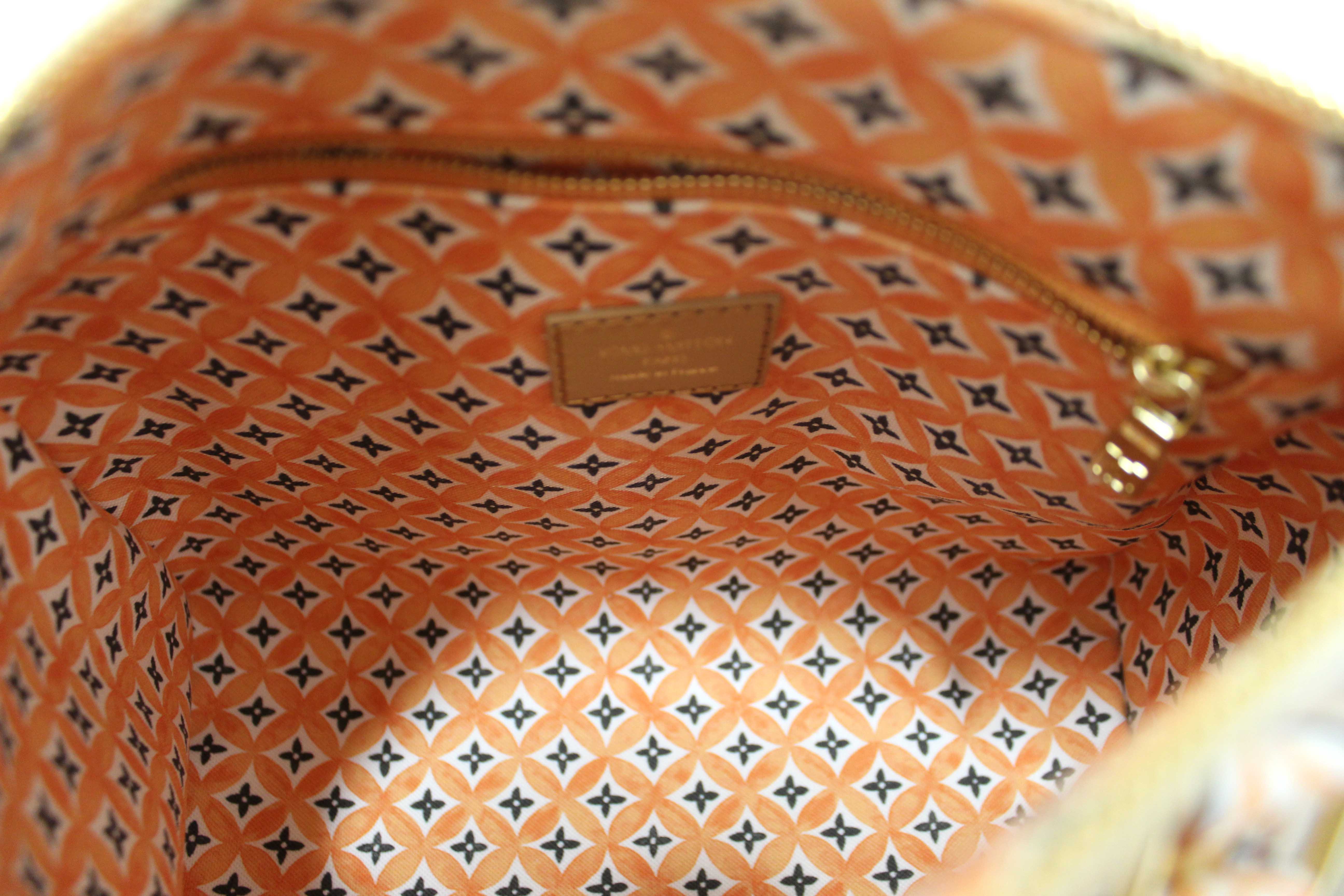 Authentic NEW Louis Vuitton Limited Edition Beige/Orange Monogram Giant By The Pool 2.0 Speedy 25 Bandouliere Bag
