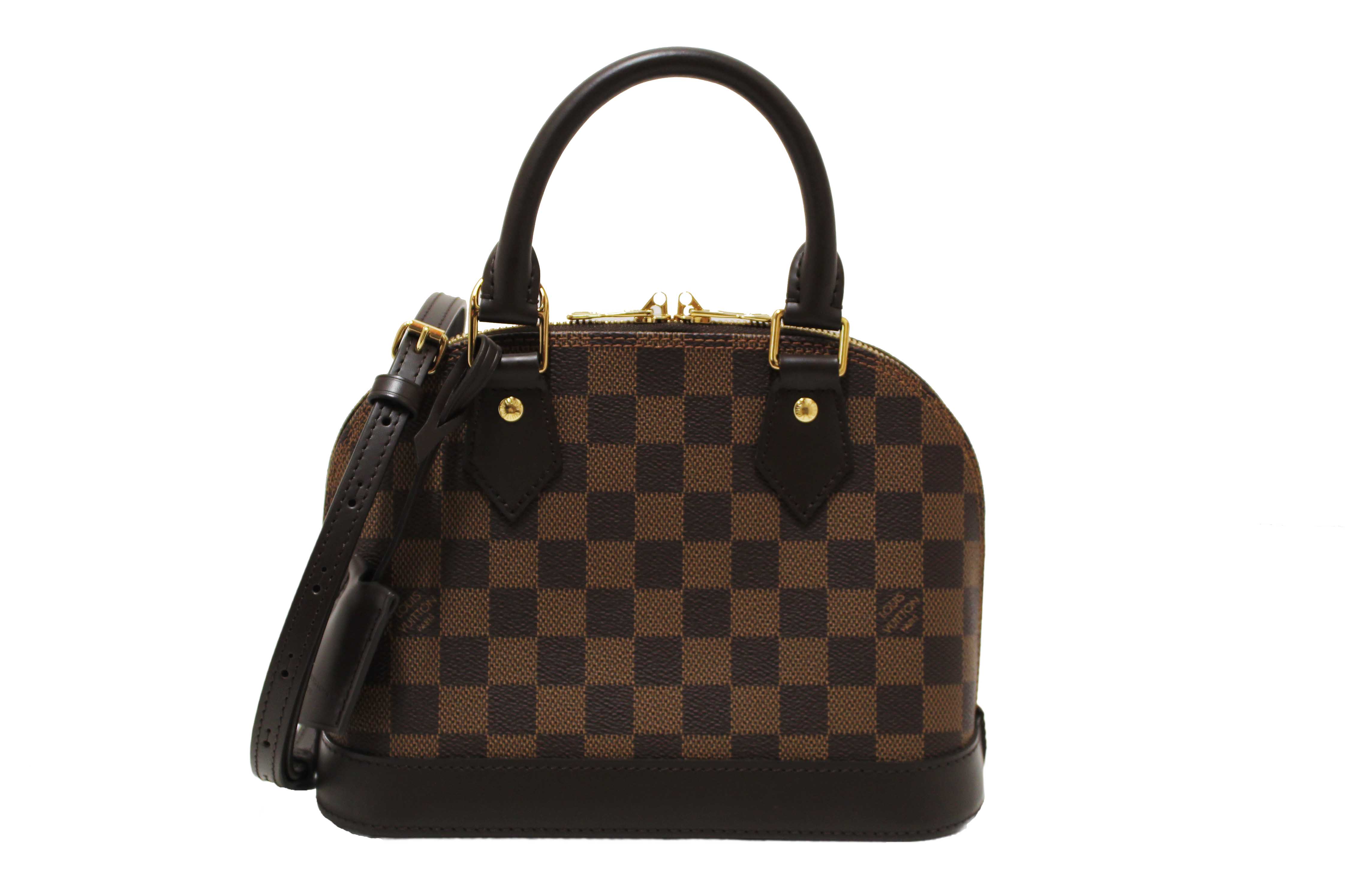 Authentic Louis Vuitton Damier Ebene Canvas Alma BB Handbag