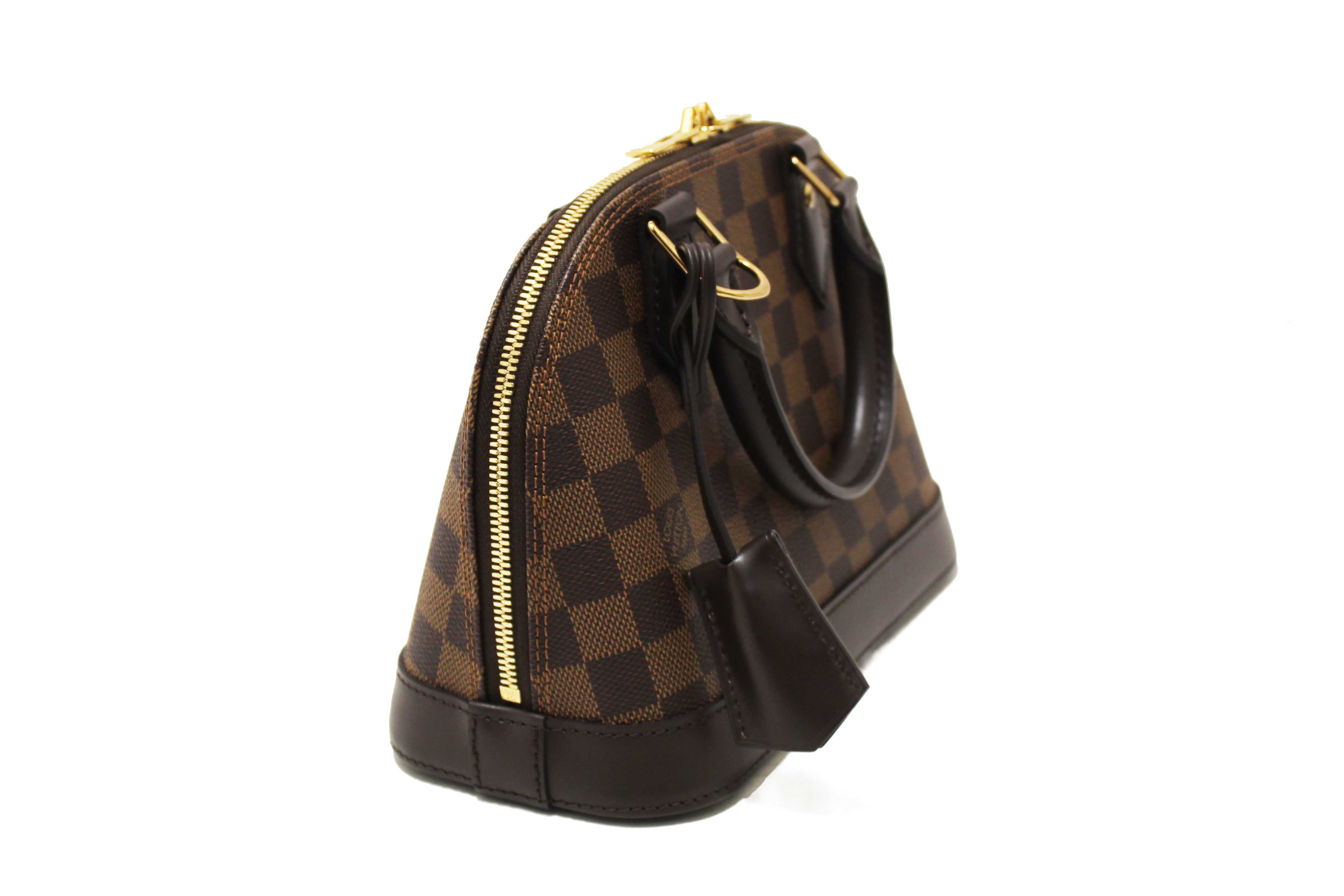 Authentic Louis Vuitton Damier Ebene Canvas Alma BB Handbag
