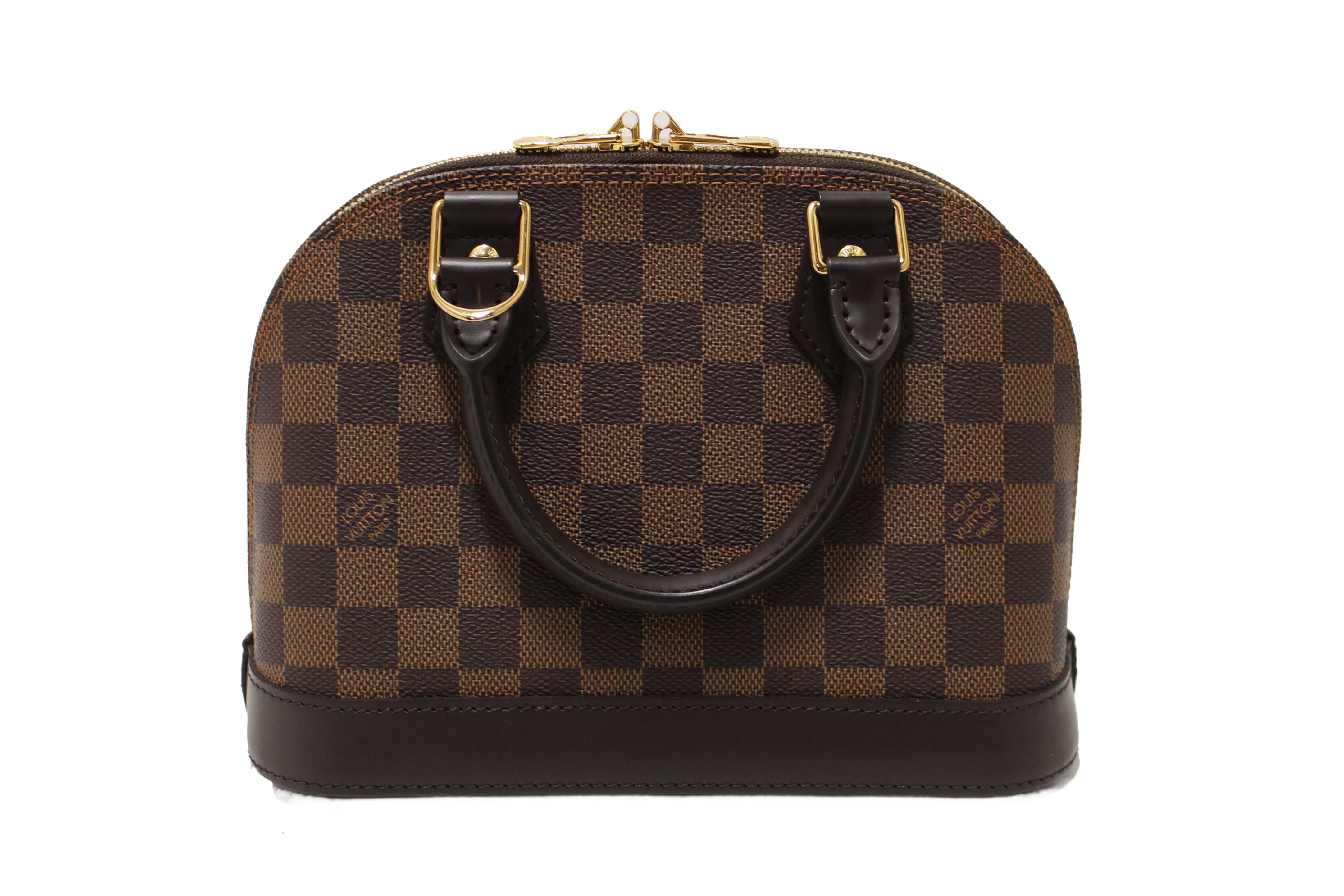 Authentic Louis Vuitton Damier Ebene Canvas Alma BB Handbag