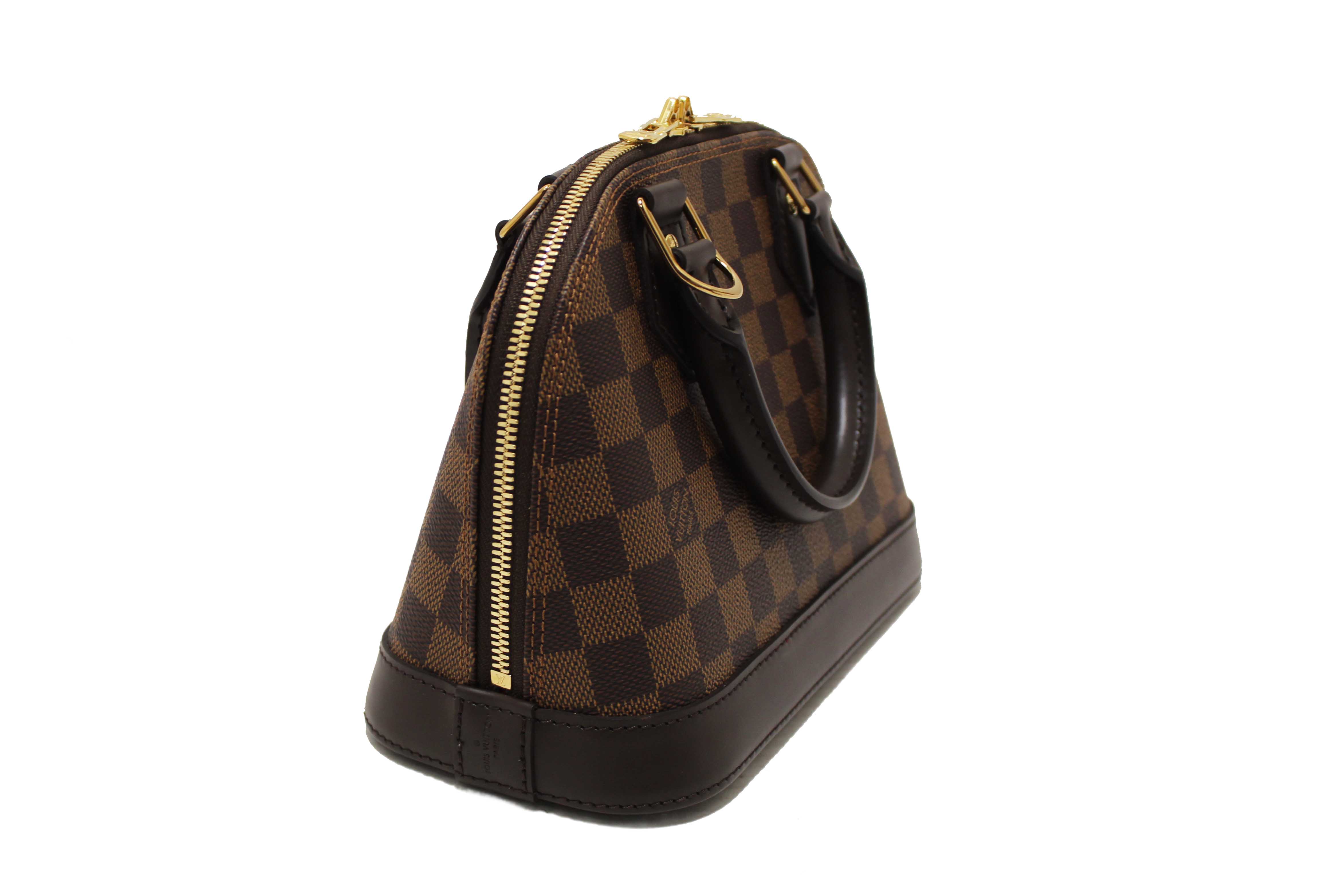 Authentic Louis Vuitton Damier Ebene Canvas Alma BB Handbag