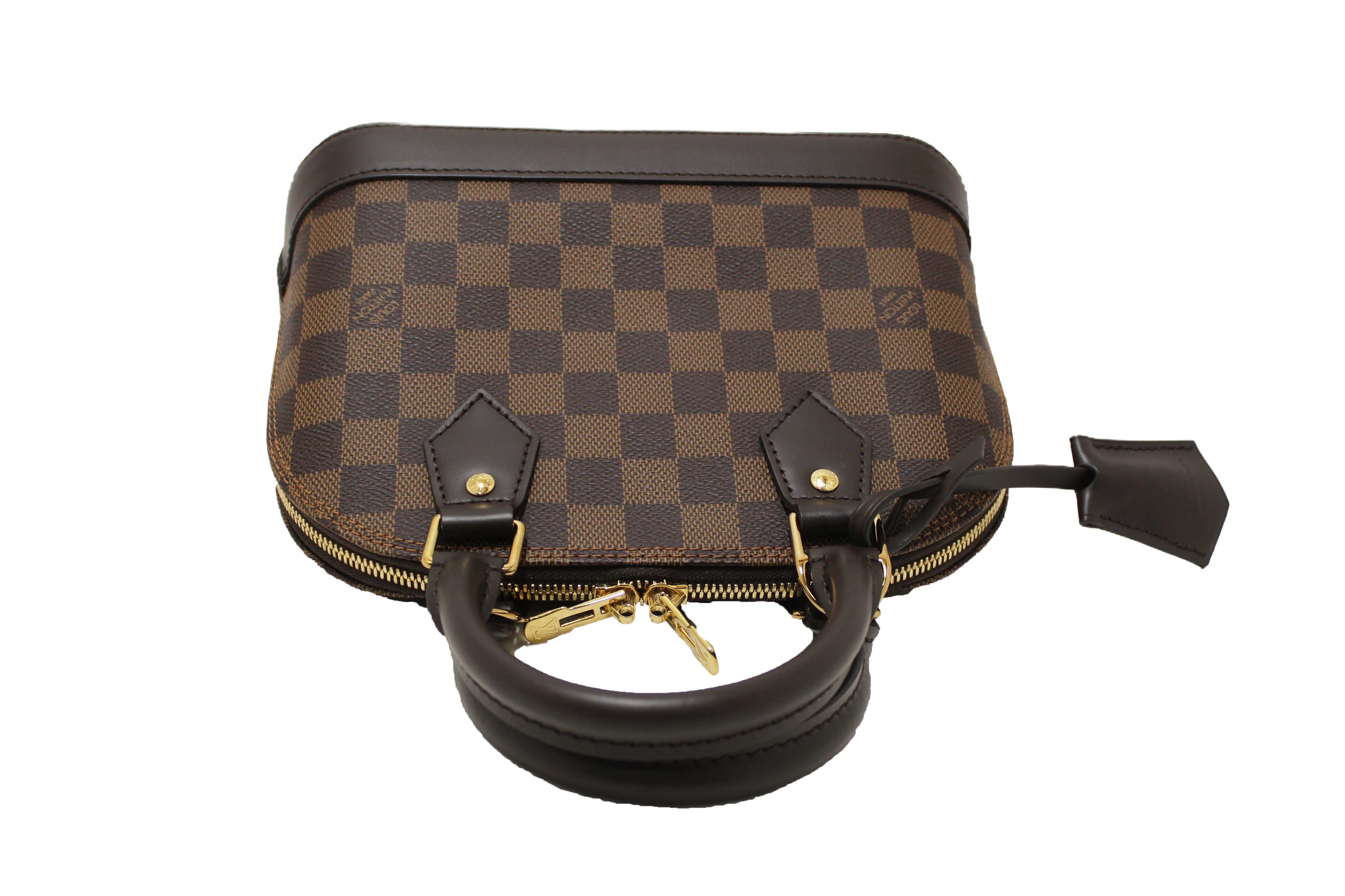Authentic Louis Vuitton Damier Ebene Canvas Alma BB Handbag