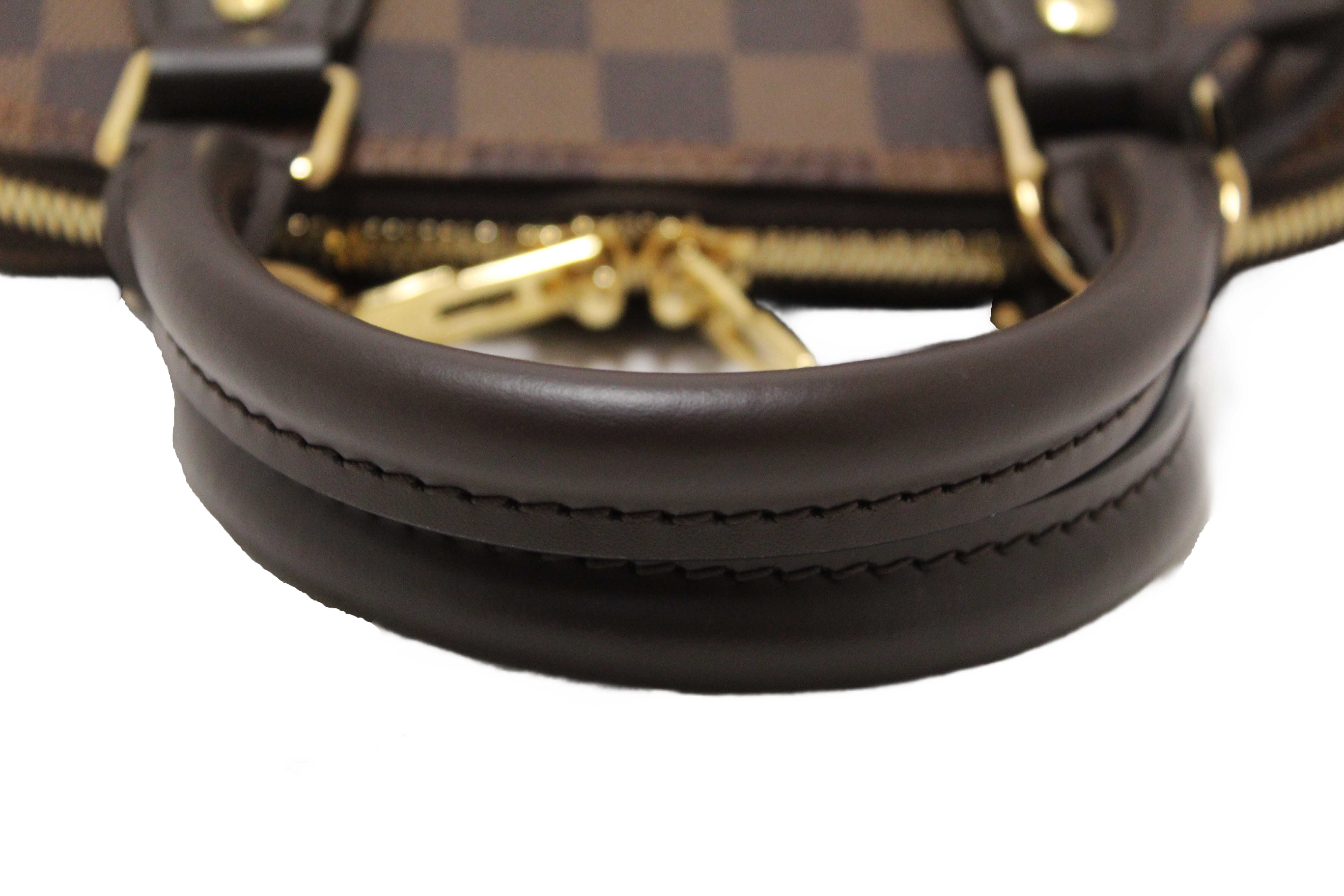 Authentic Louis Vuitton Damier Ebene Canvas Alma BB Handbag