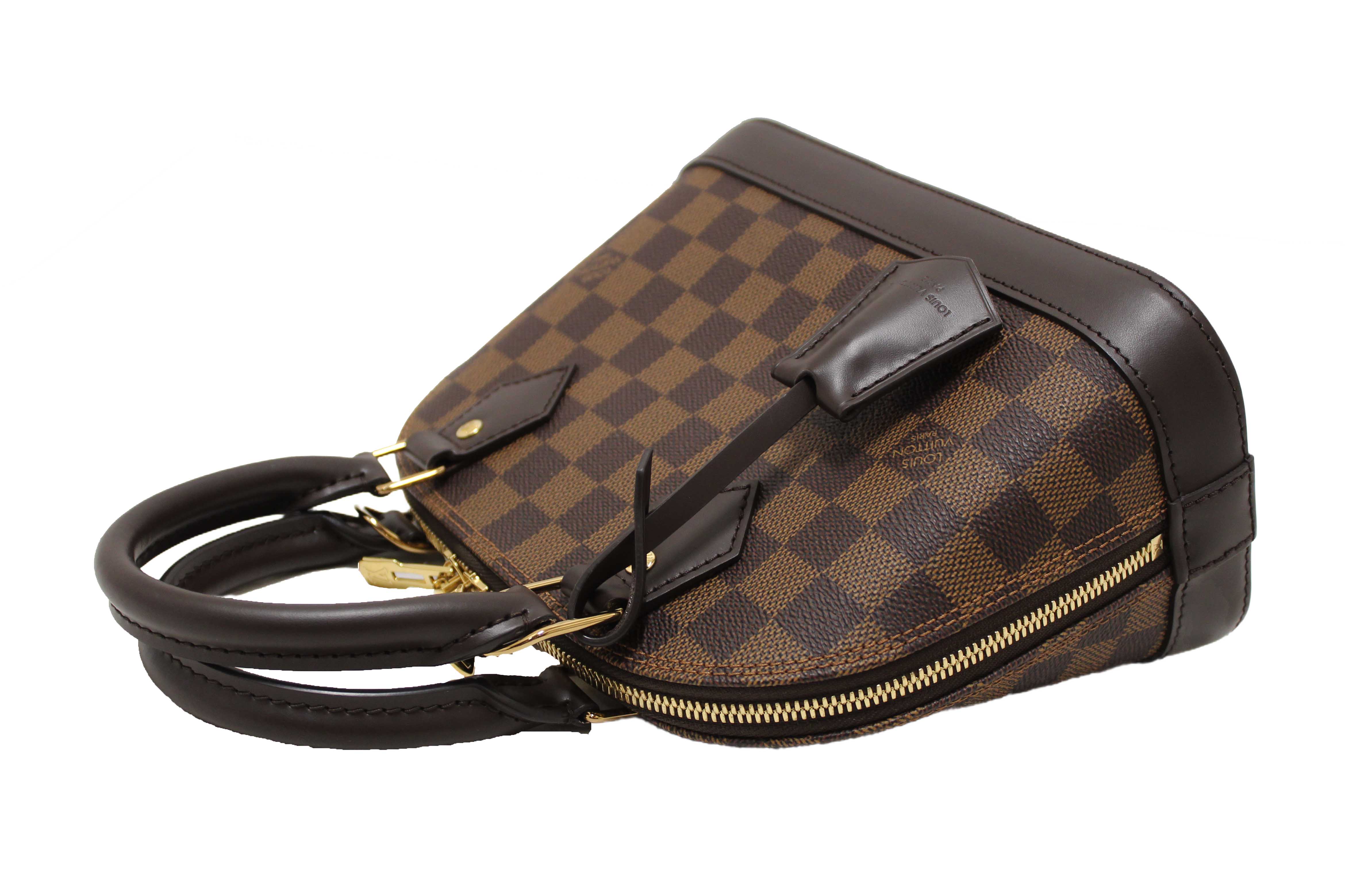Authentic Louis Vuitton Damier Ebene Canvas Alma BB Handbag