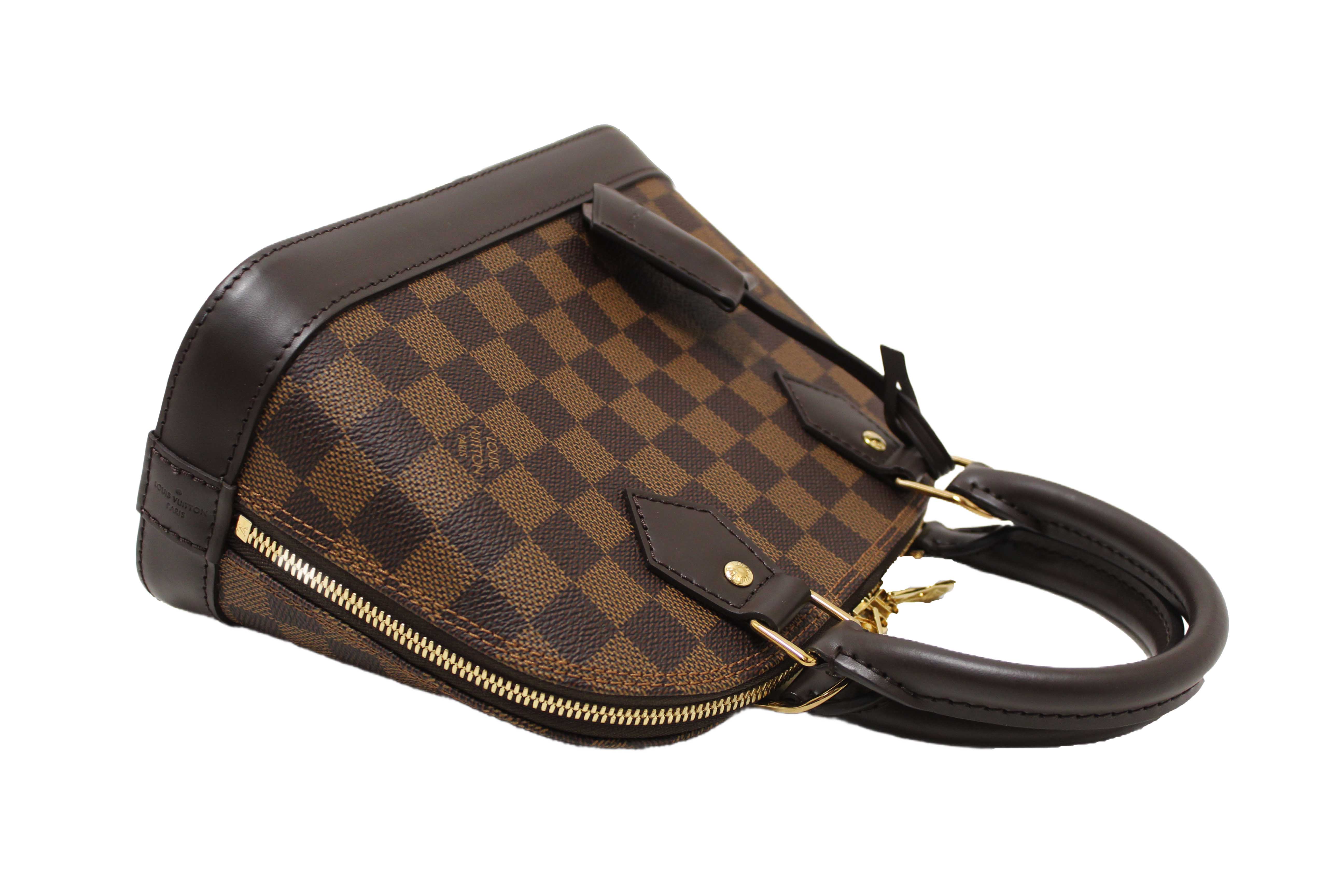 Authentic Louis Vuitton Damier Ebene Canvas Alma BB Handbag