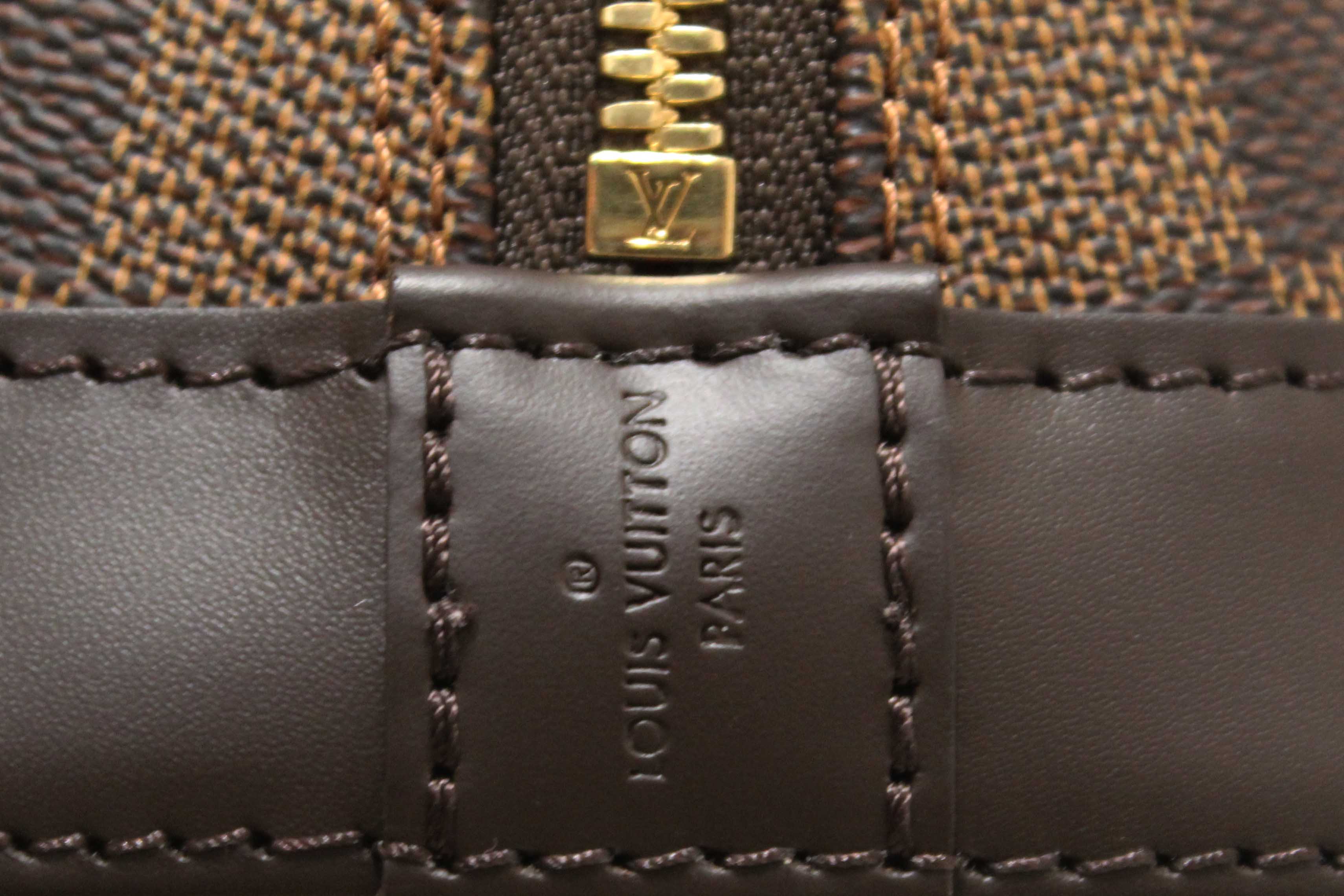 Authentic Louis Vuitton Damier Ebene Canvas Alma BB Handbag