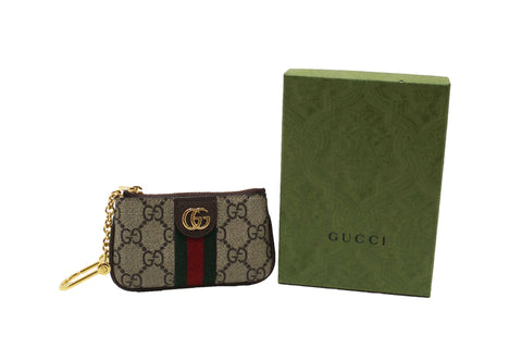 Authentic Gucci Ophidia GG Supreme Canvas Key Case 671722