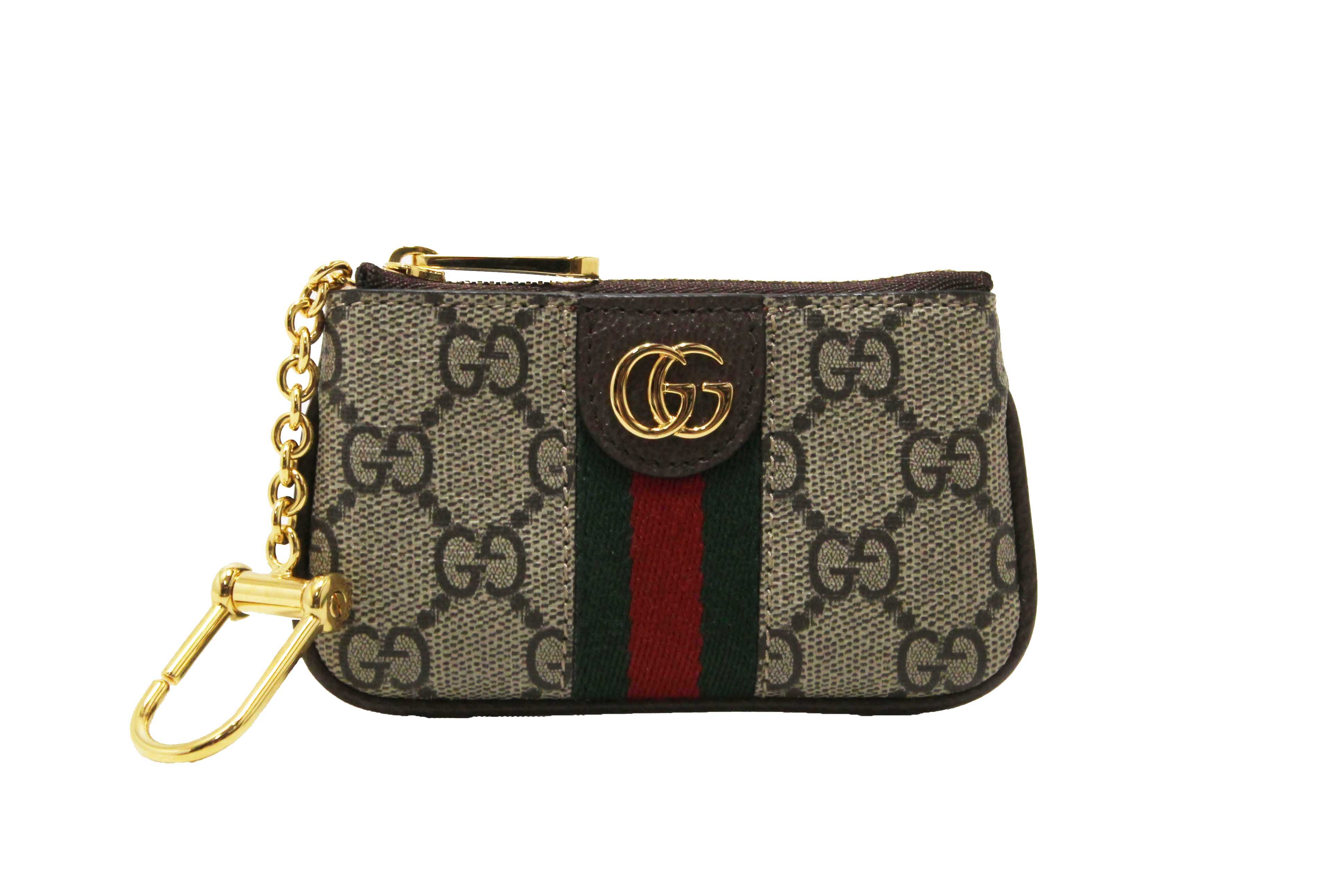 Authentic Gucci Ophidia GG Supreme Canvas Key Case 671722