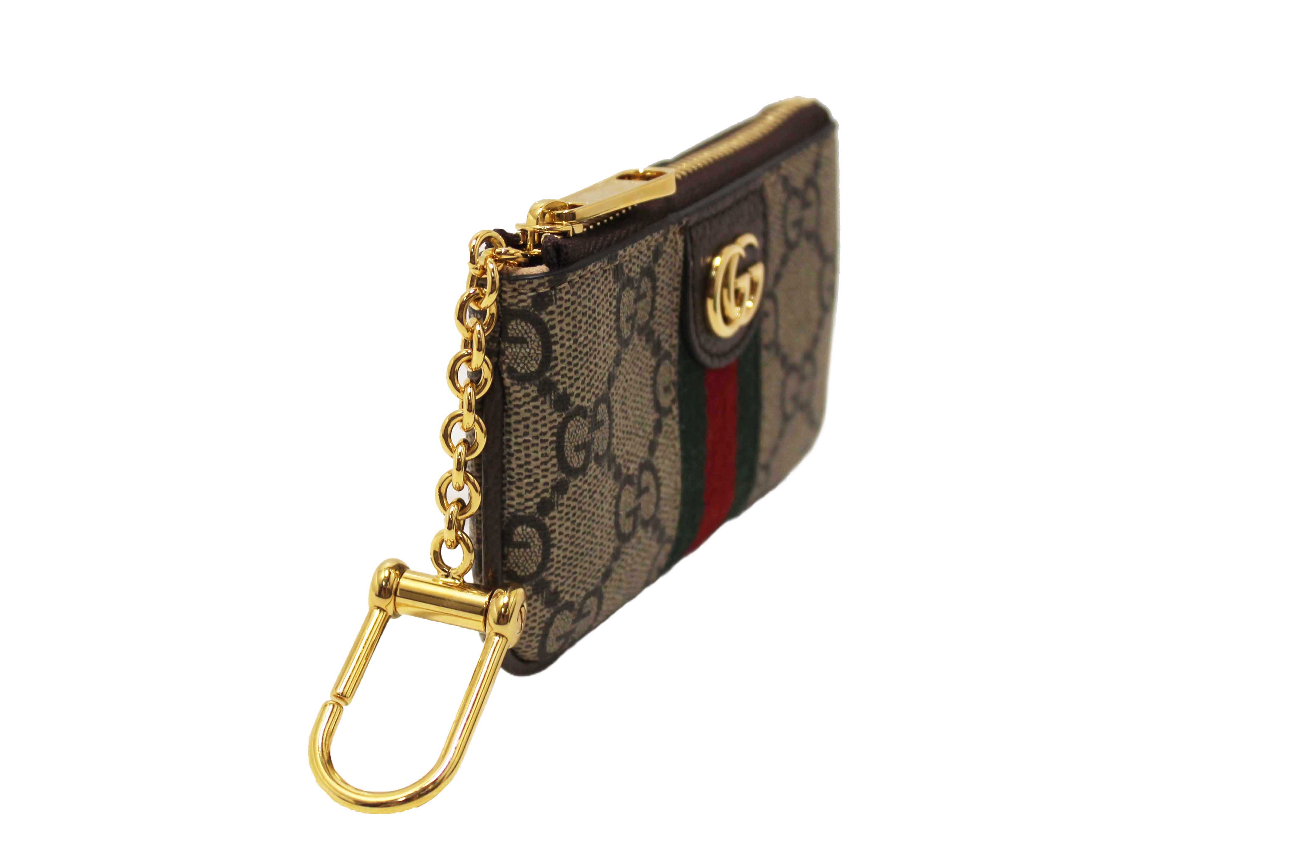 Authentic Gucci Ophidia GG Supreme Canvas Key Case 671722