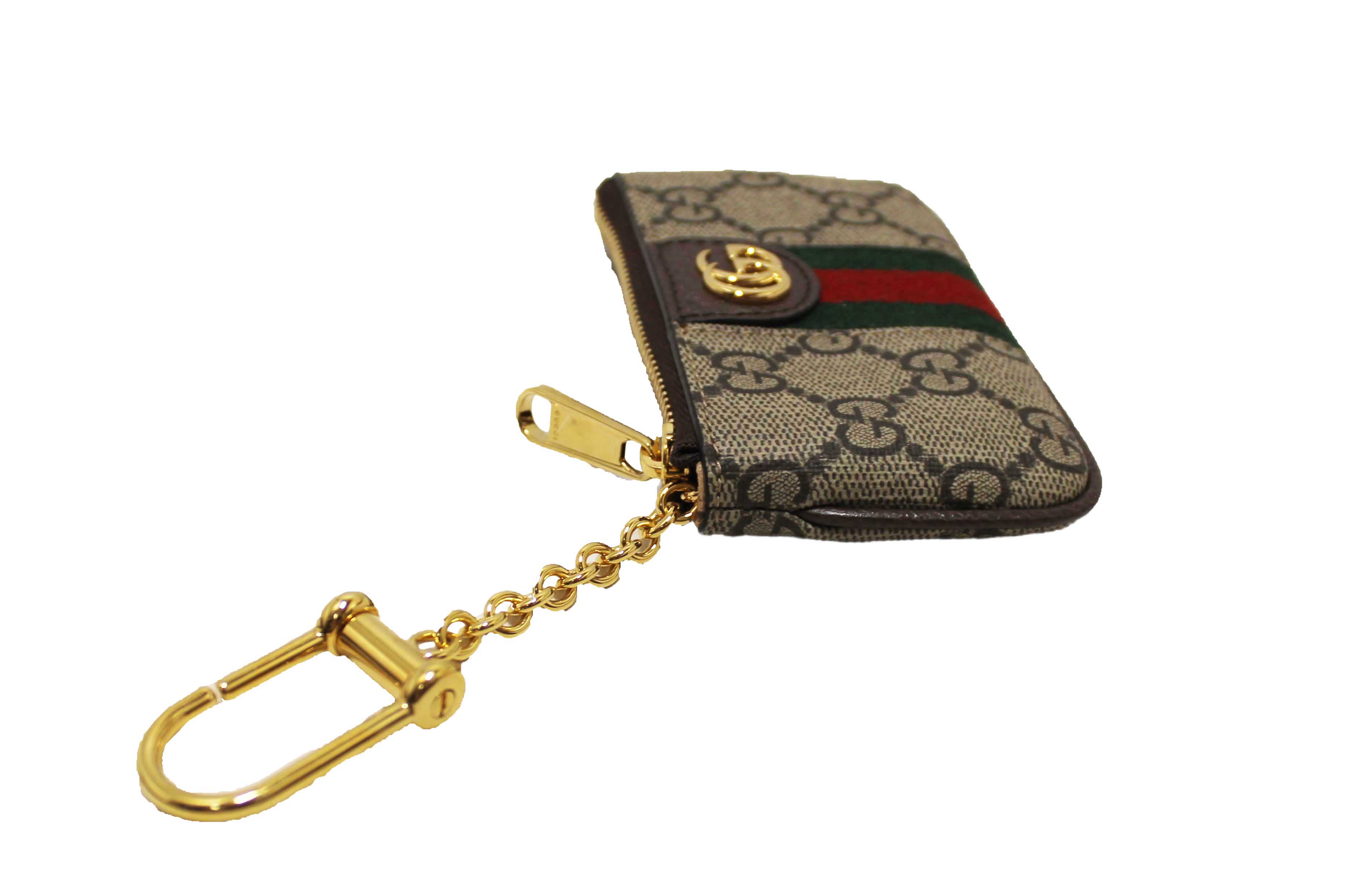Authentic Gucci Ophidia GG Supreme Canvas Key Case 671722