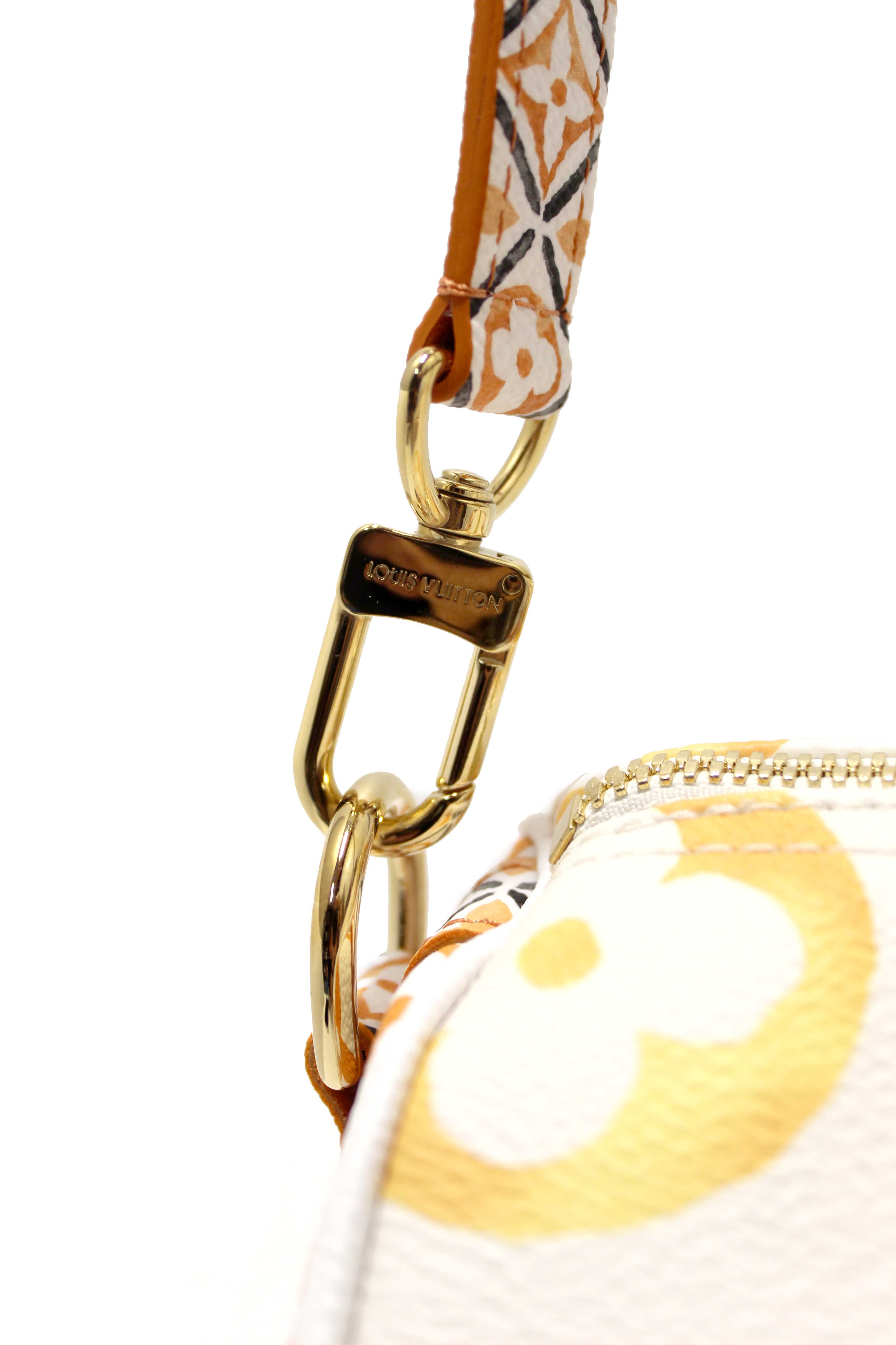 Authentic NEW Louis Vuitton Limited Edition Beige/Orange Monogram Giant By The Pool 2.0 Speedy 25 Bandouliere Bag