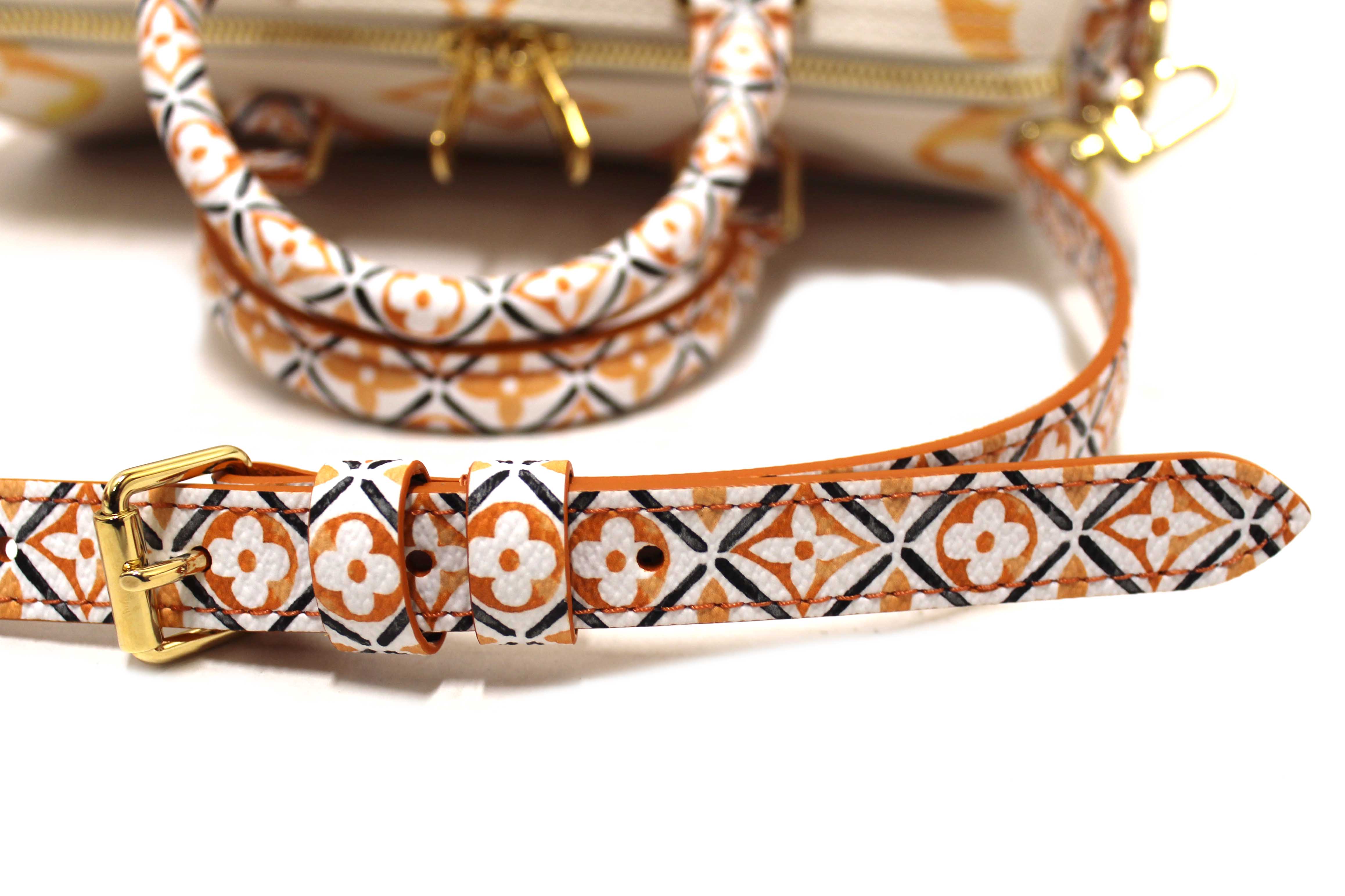 Authentic NEW Louis Vuitton Limited Edition Beige/Orange Monogram Giant By The Pool 2.0 Speedy 25 Bandouliere Bag